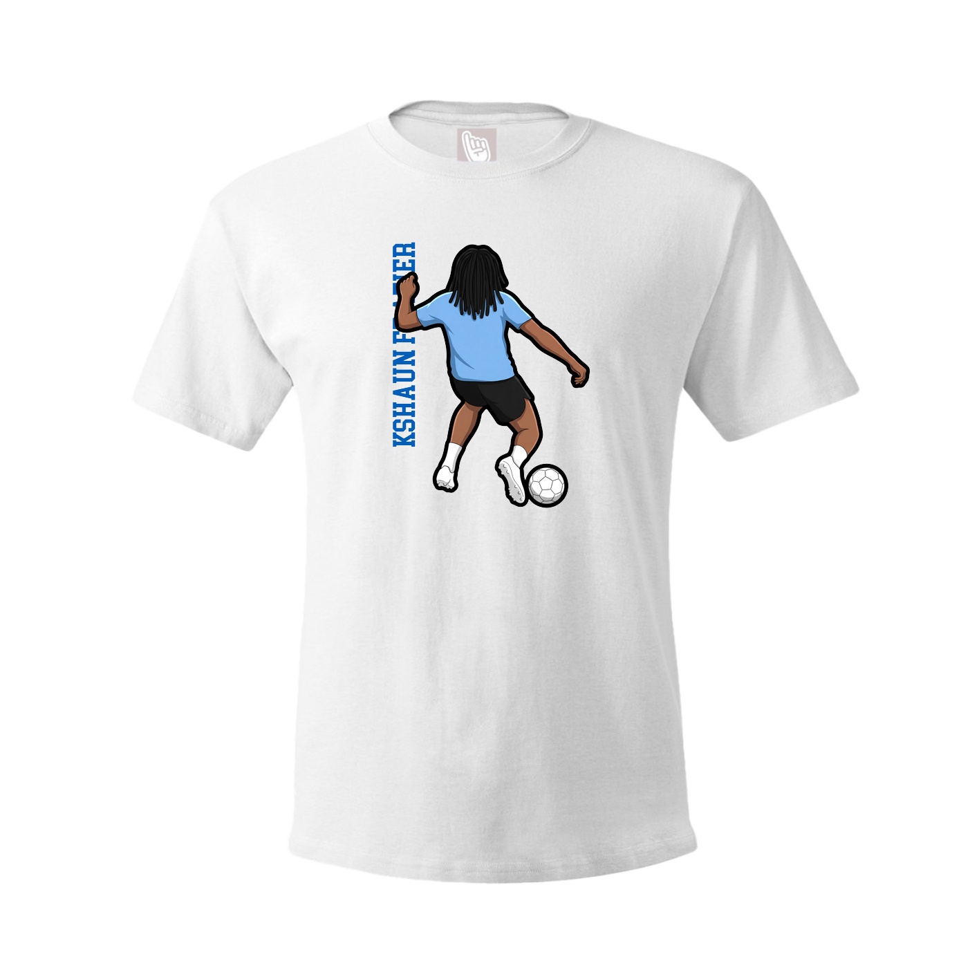 Tee — Name Vertical in White