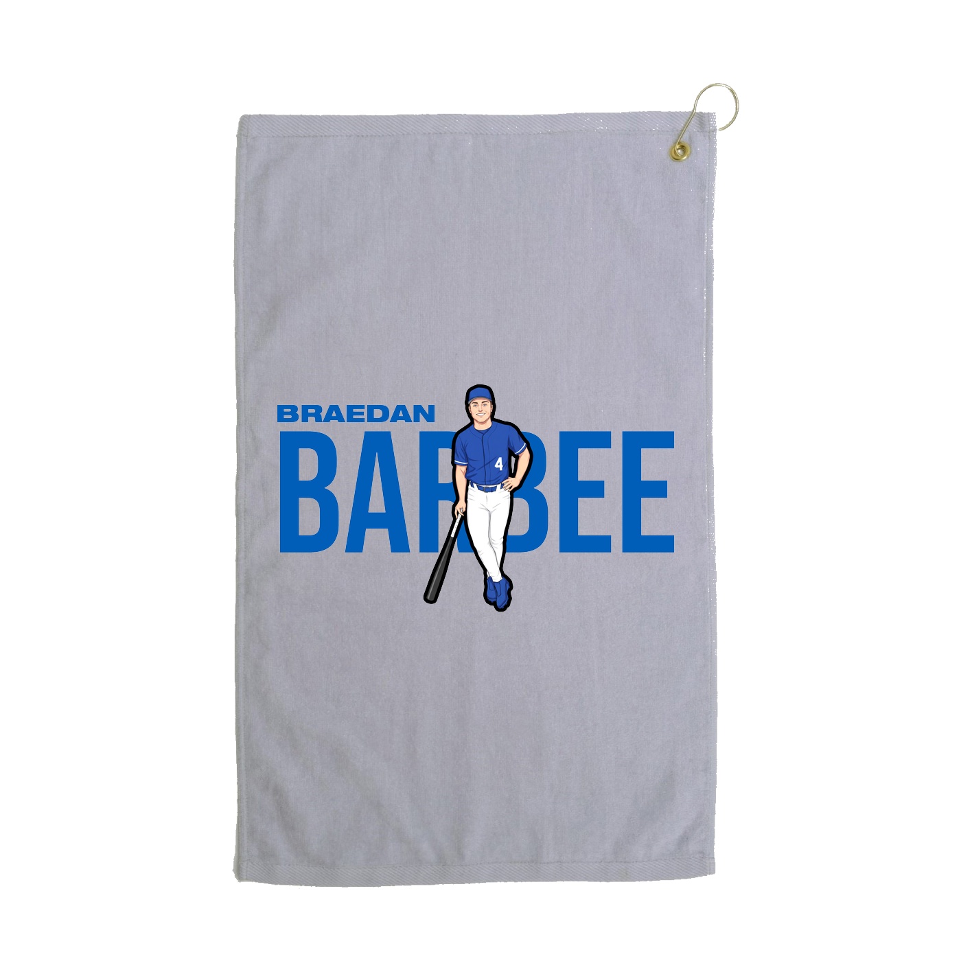 Golf Towel — Player Name in Grey