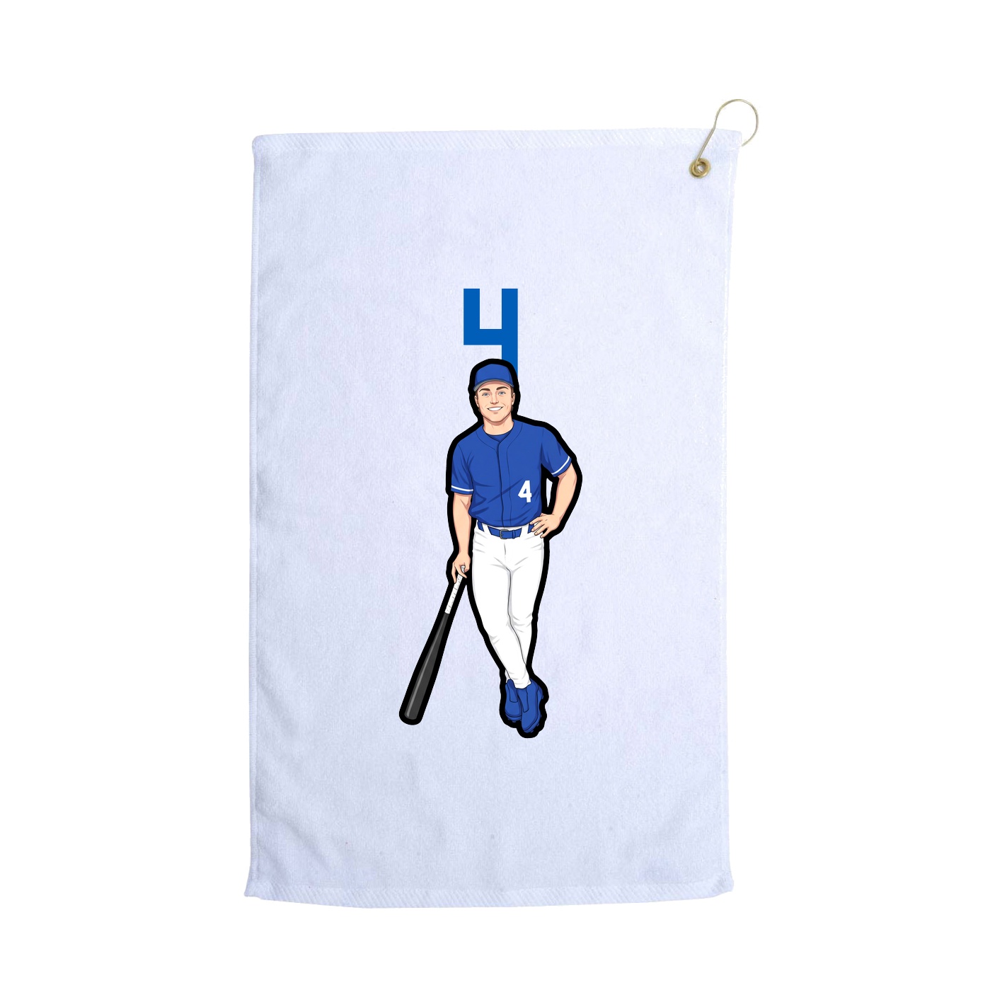Golf Towel — Number Top in White