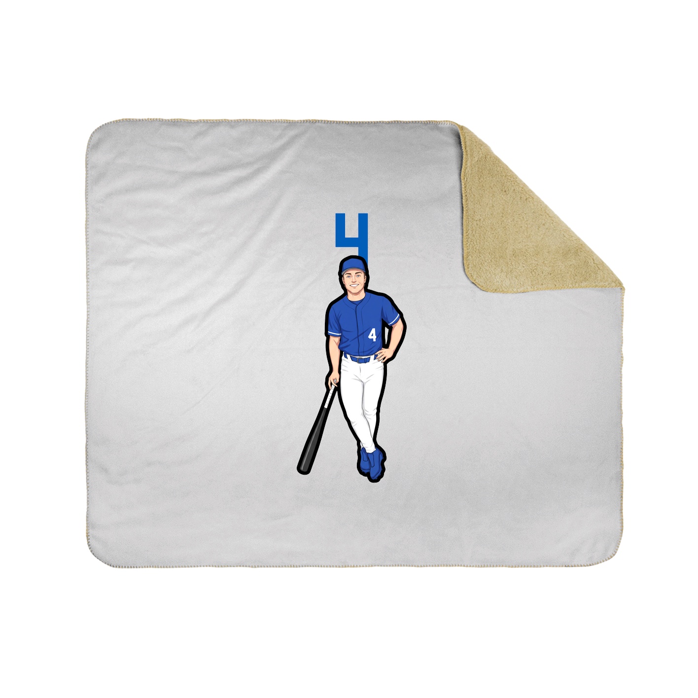 Throw Blanket — Number Top in White