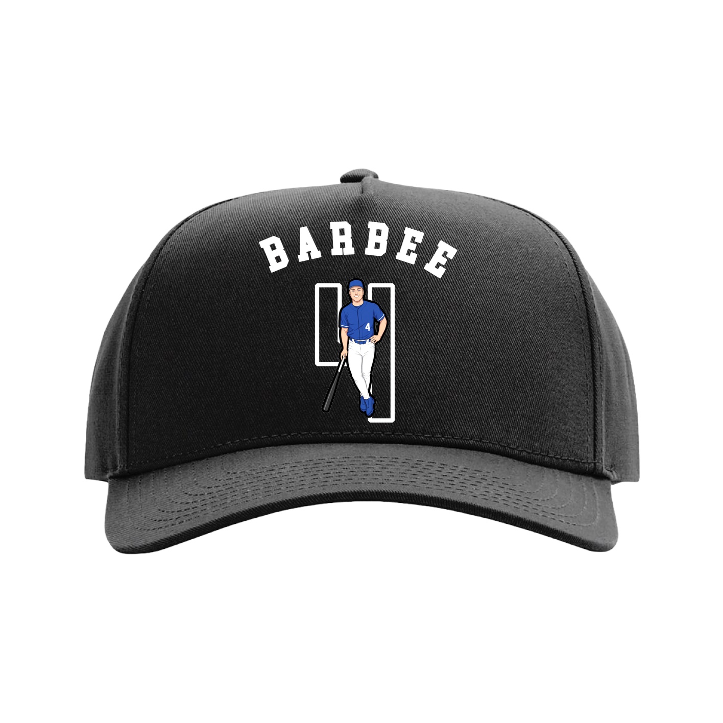 Full Fabric Five-Panel Champ Cap — Shirsey Arch in Black