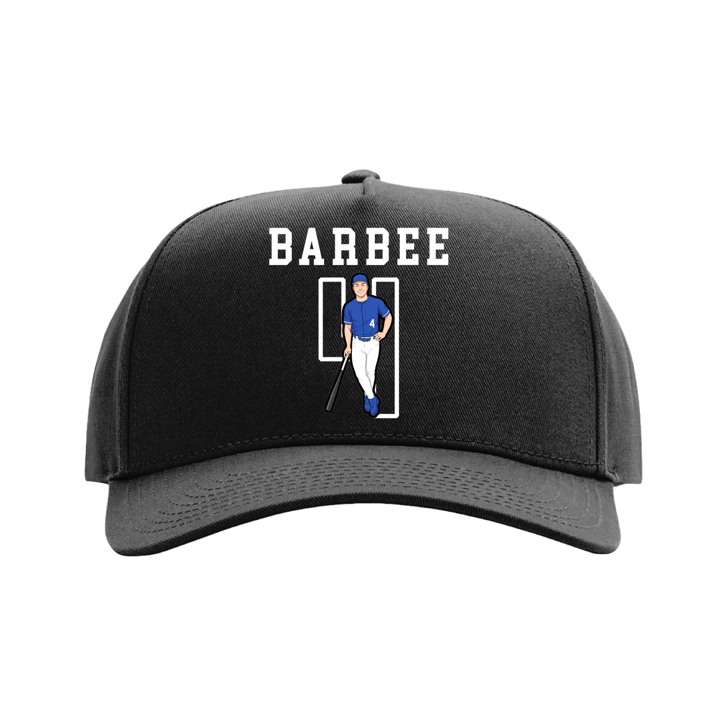 Full Fabric Five-Panel Champ Cap — Shirsey in Black