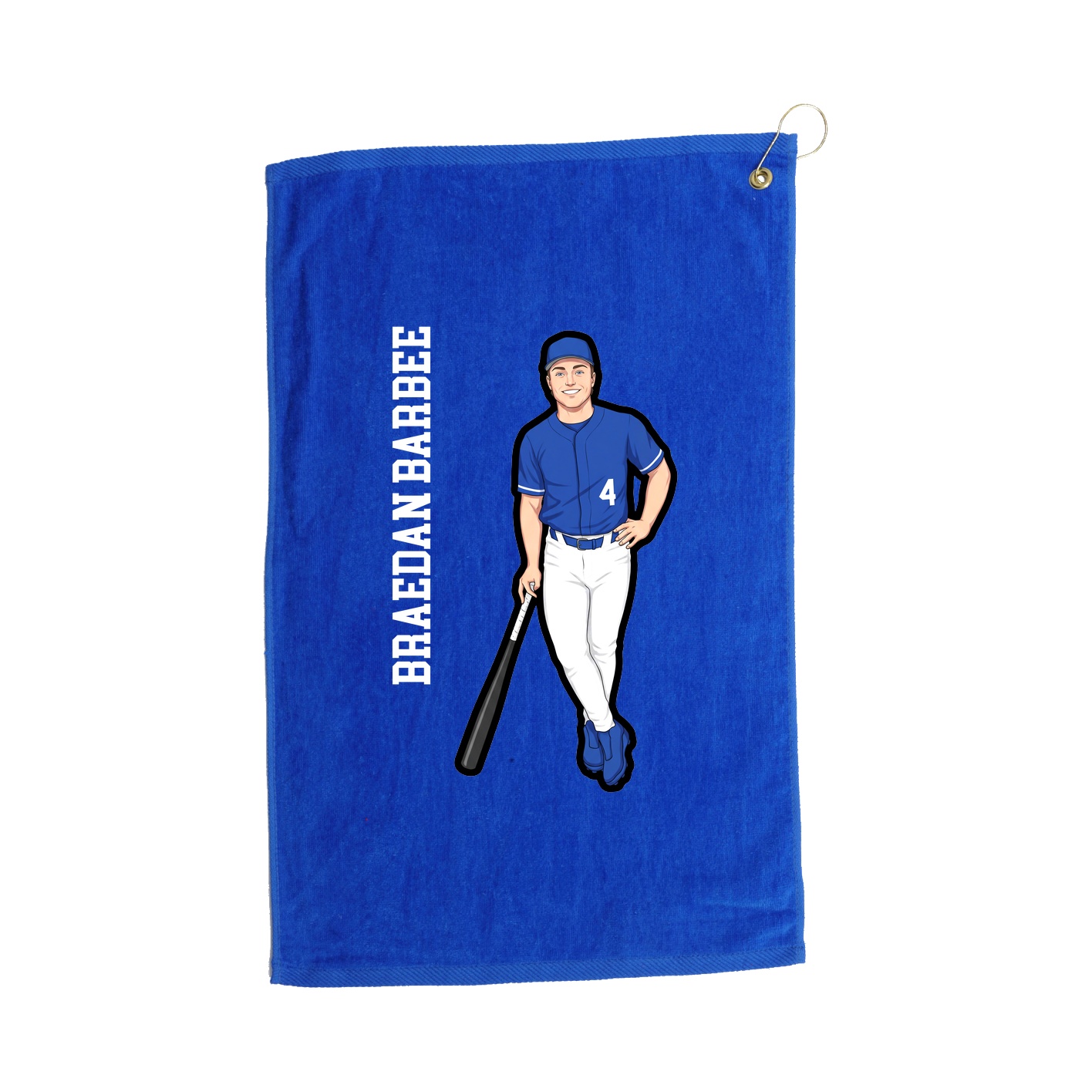 Golf Towel — Name Vertical in Royal