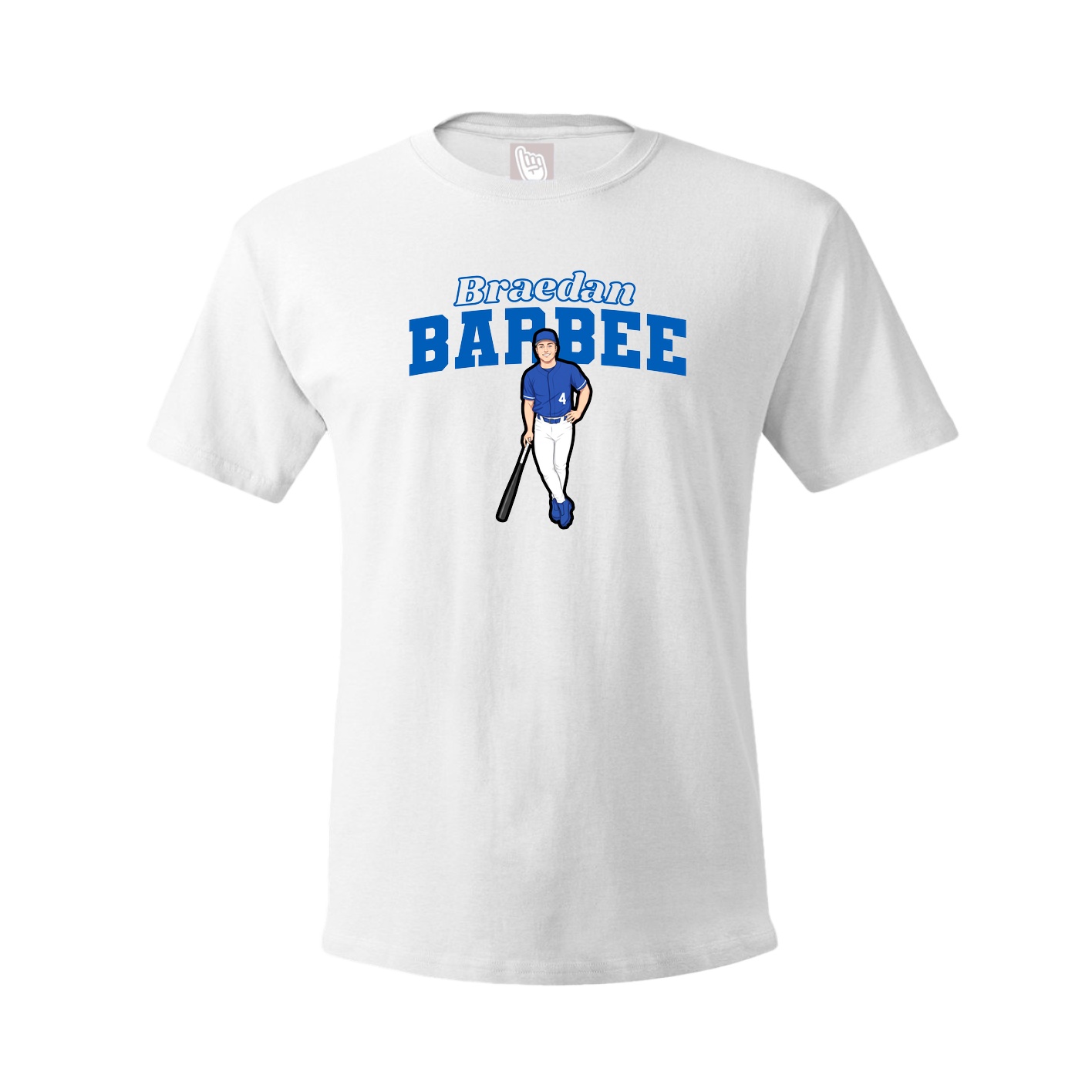 Youth Tee — Name Arch in White