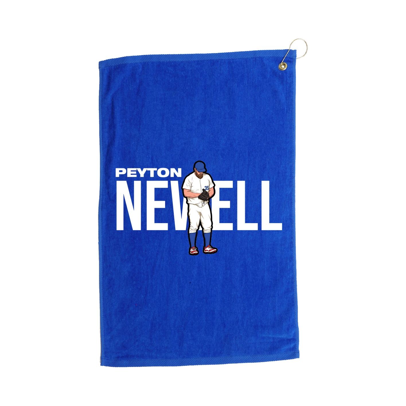Golf Towel — Player Name in Royal