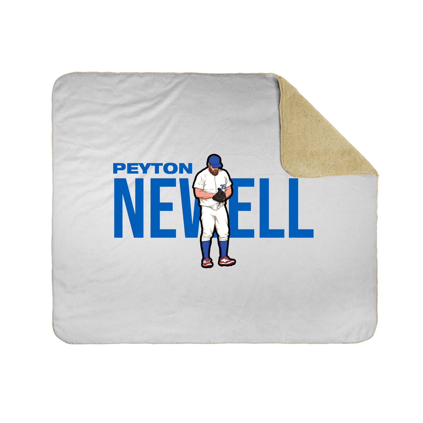 Throw Blanket — Player Name in White