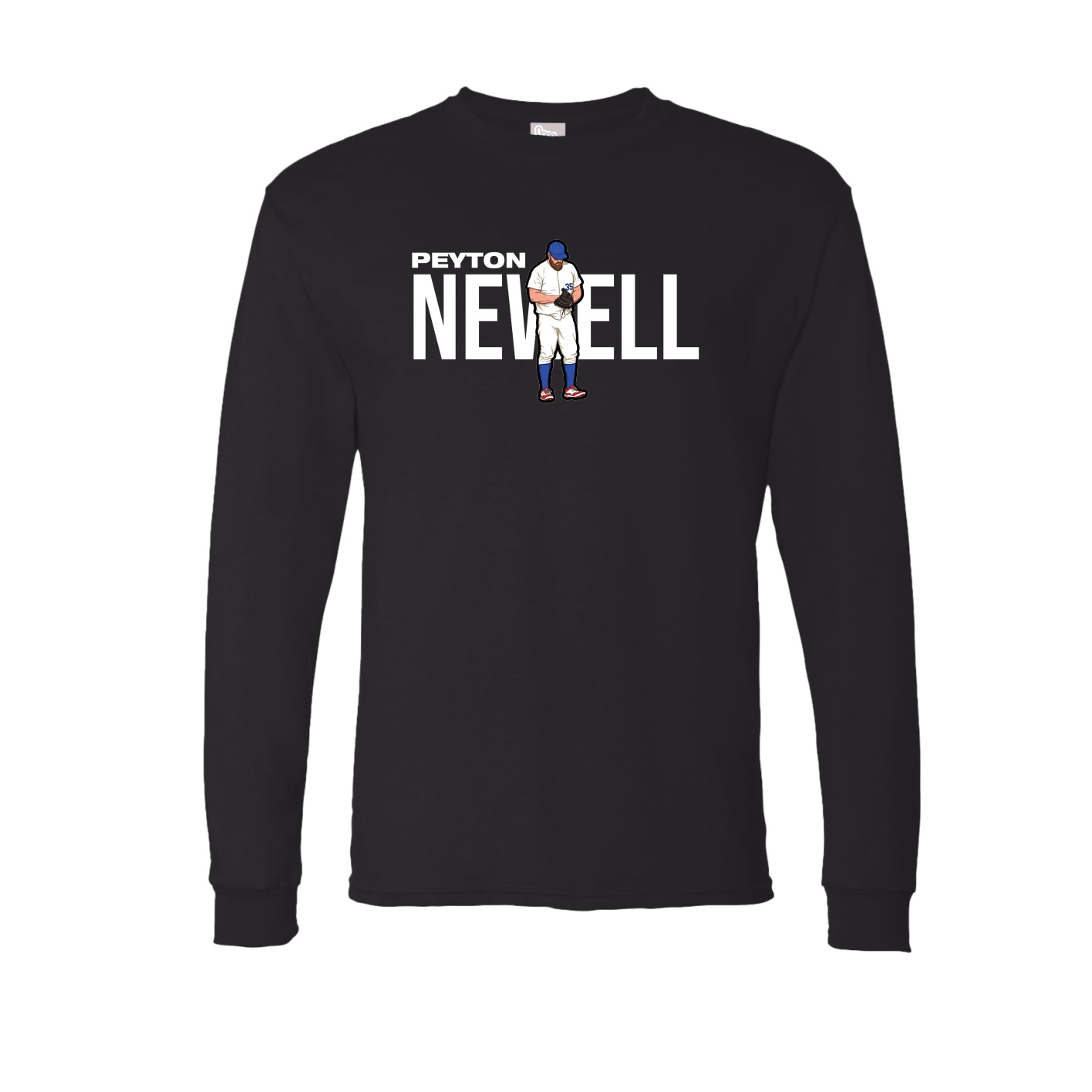 Long Sleeve Tee — Player Name in Black