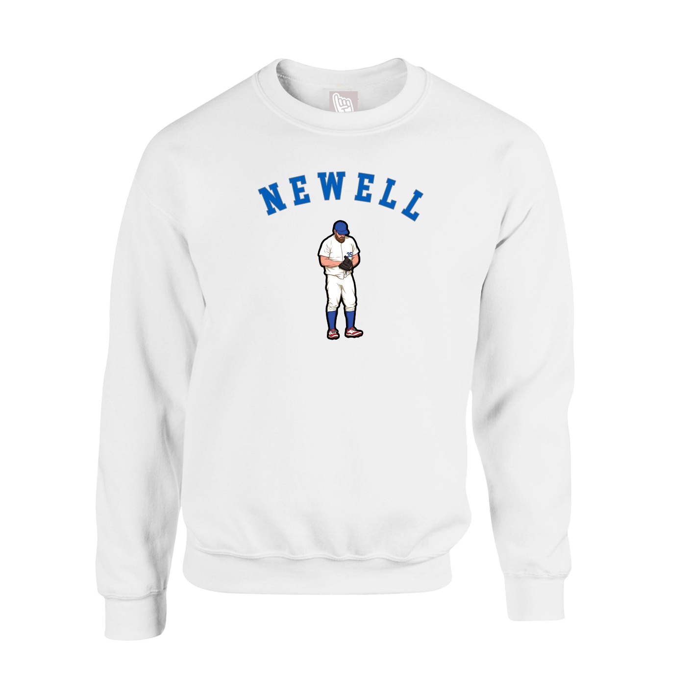Fleece Crew — Shirsey Arch in White