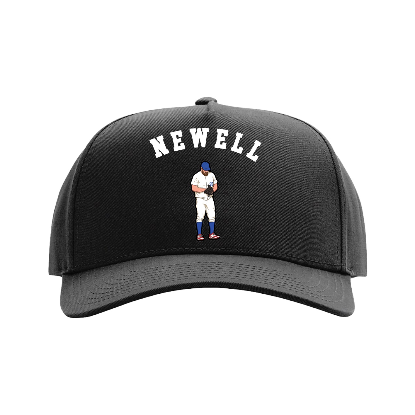 Full Fabric Five-Panel Champ Cap — Shirsey Arch in Black