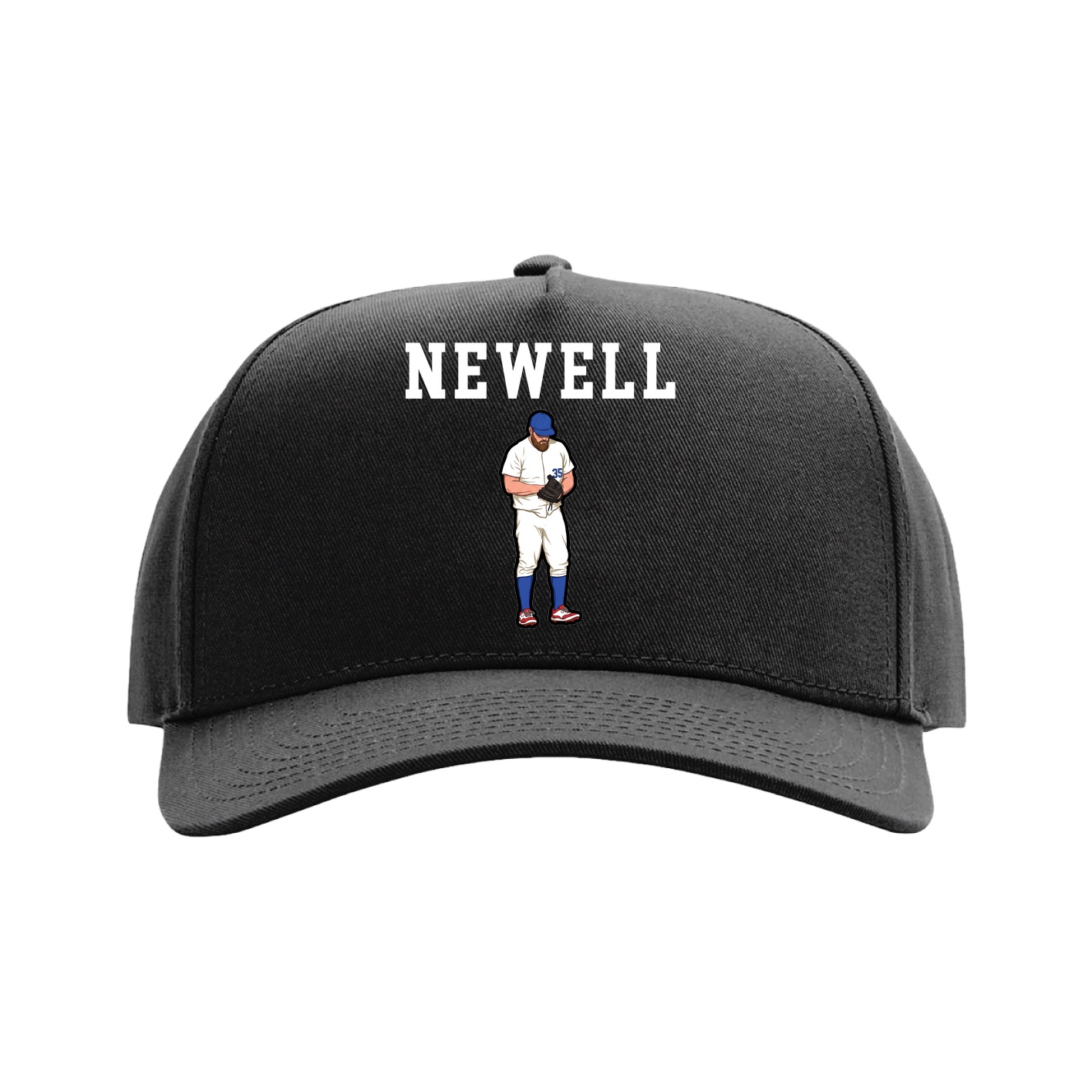 Full Fabric Five-Panel Champ Cap — Shirsey in Black
