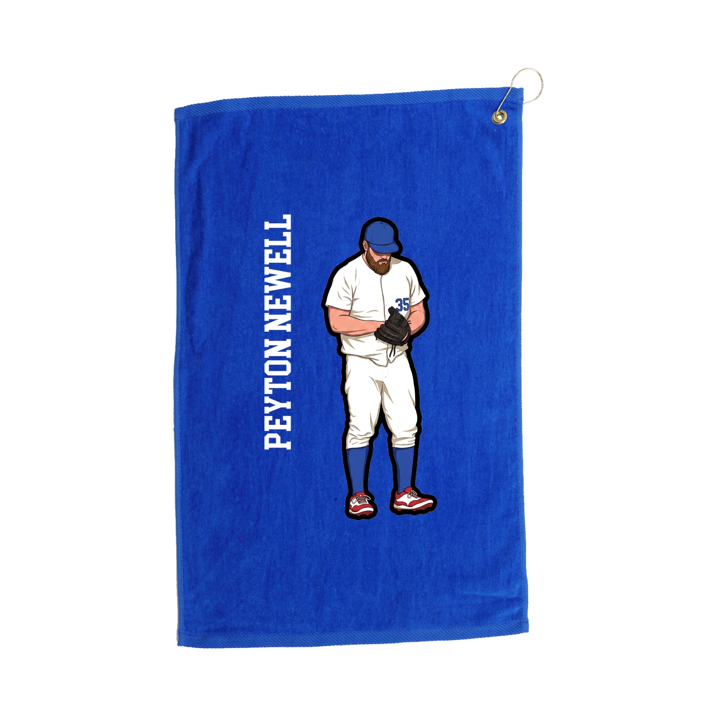 Golf Towel — Name Vertical in Royal