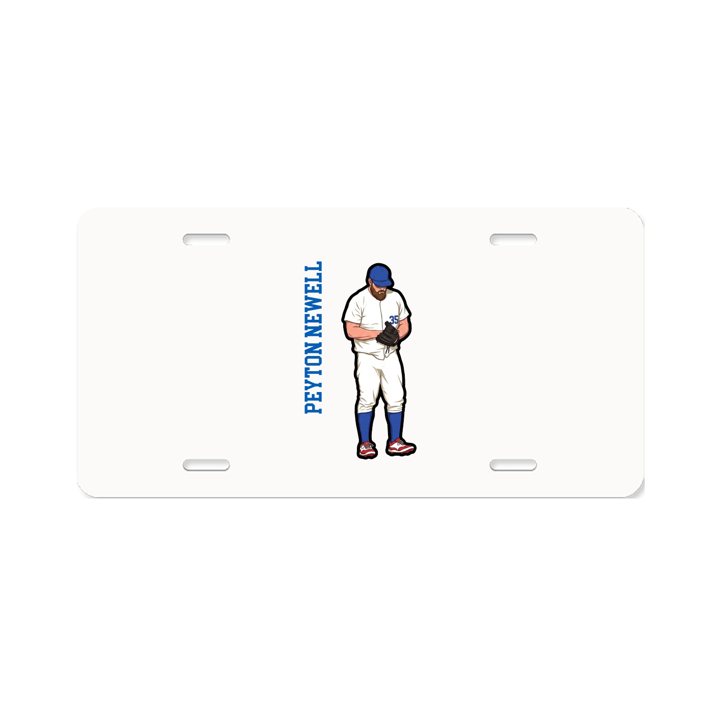 License Plate — Name Vertical in Classic