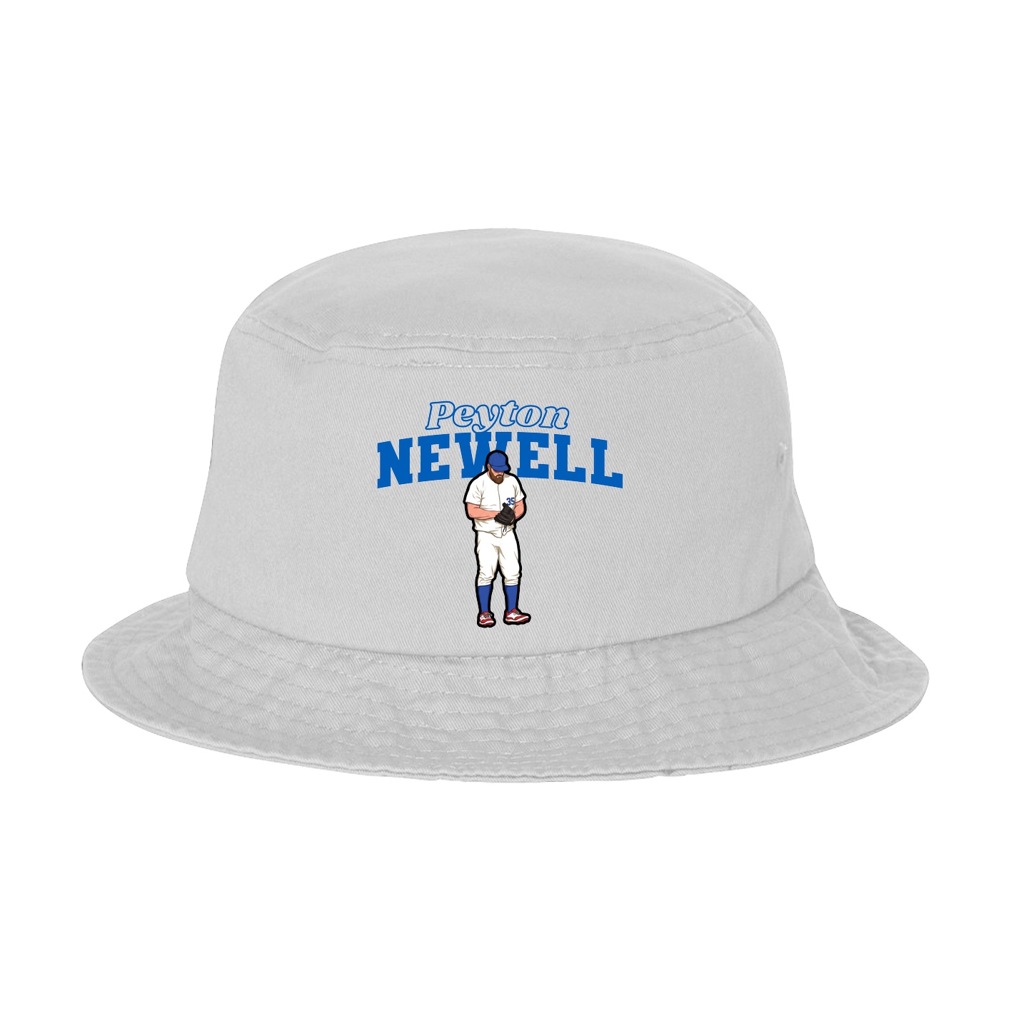 Bucket Cap — Name Arch in White