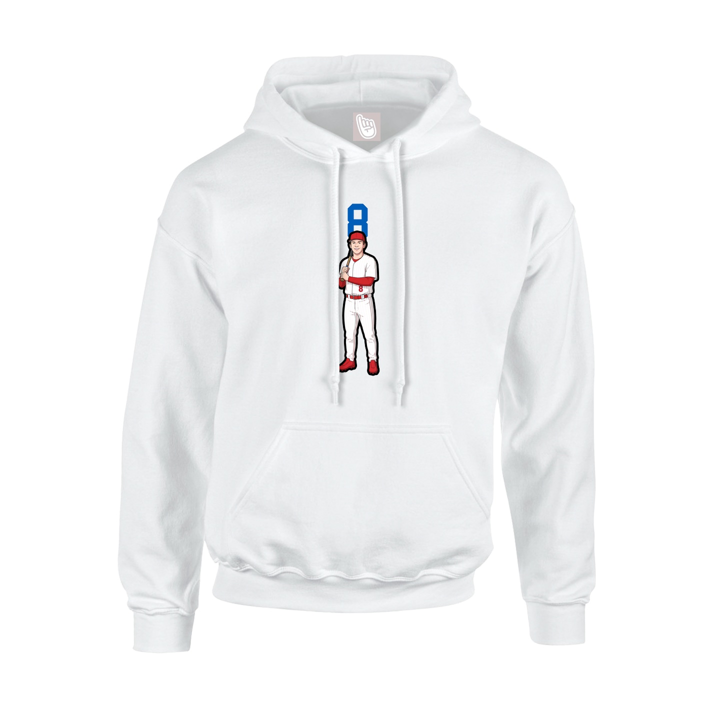Hoodie — Number Top in White