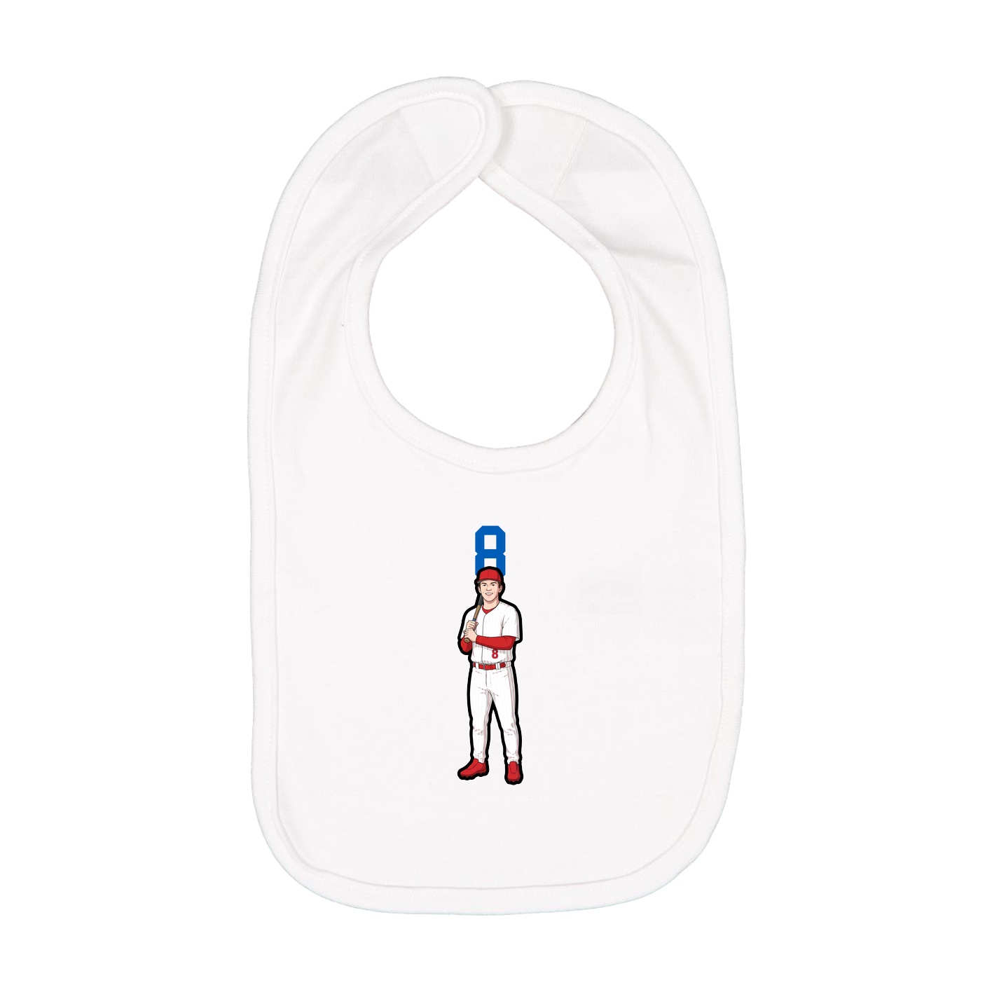 Infant Bib — Number Top in White
