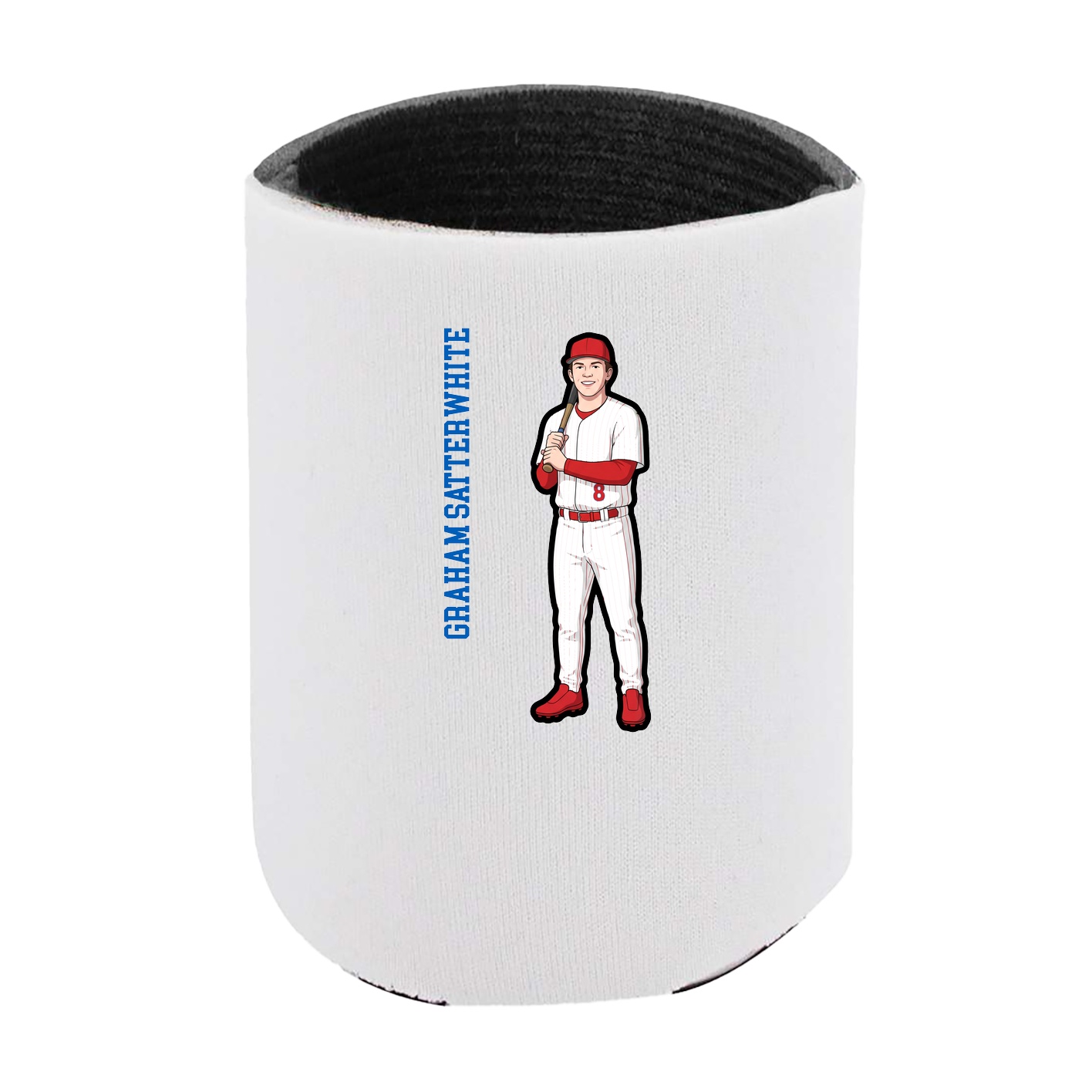 Can Holder — Name Vertical in White