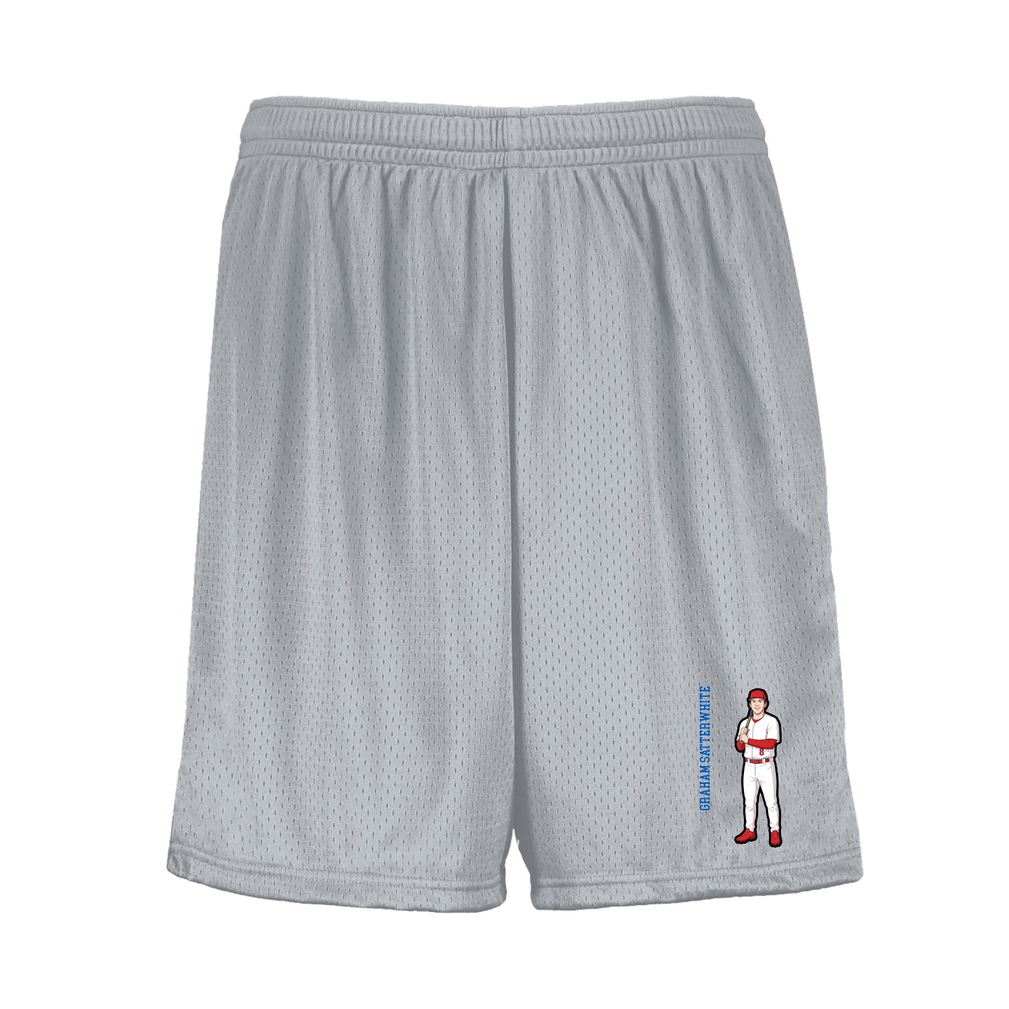 Shorts — Name Vertical in Silver