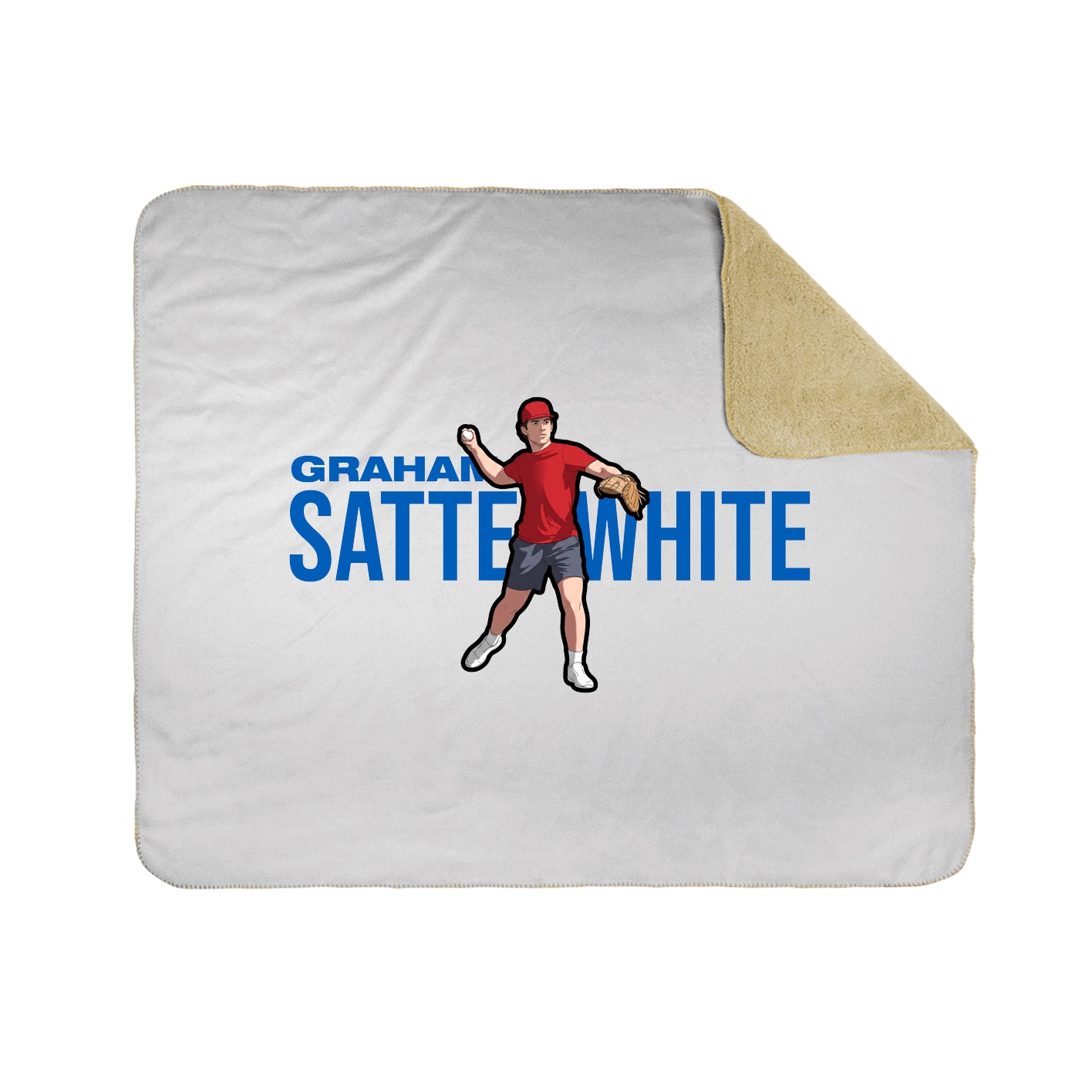 Throw Blanket — Player Name in White