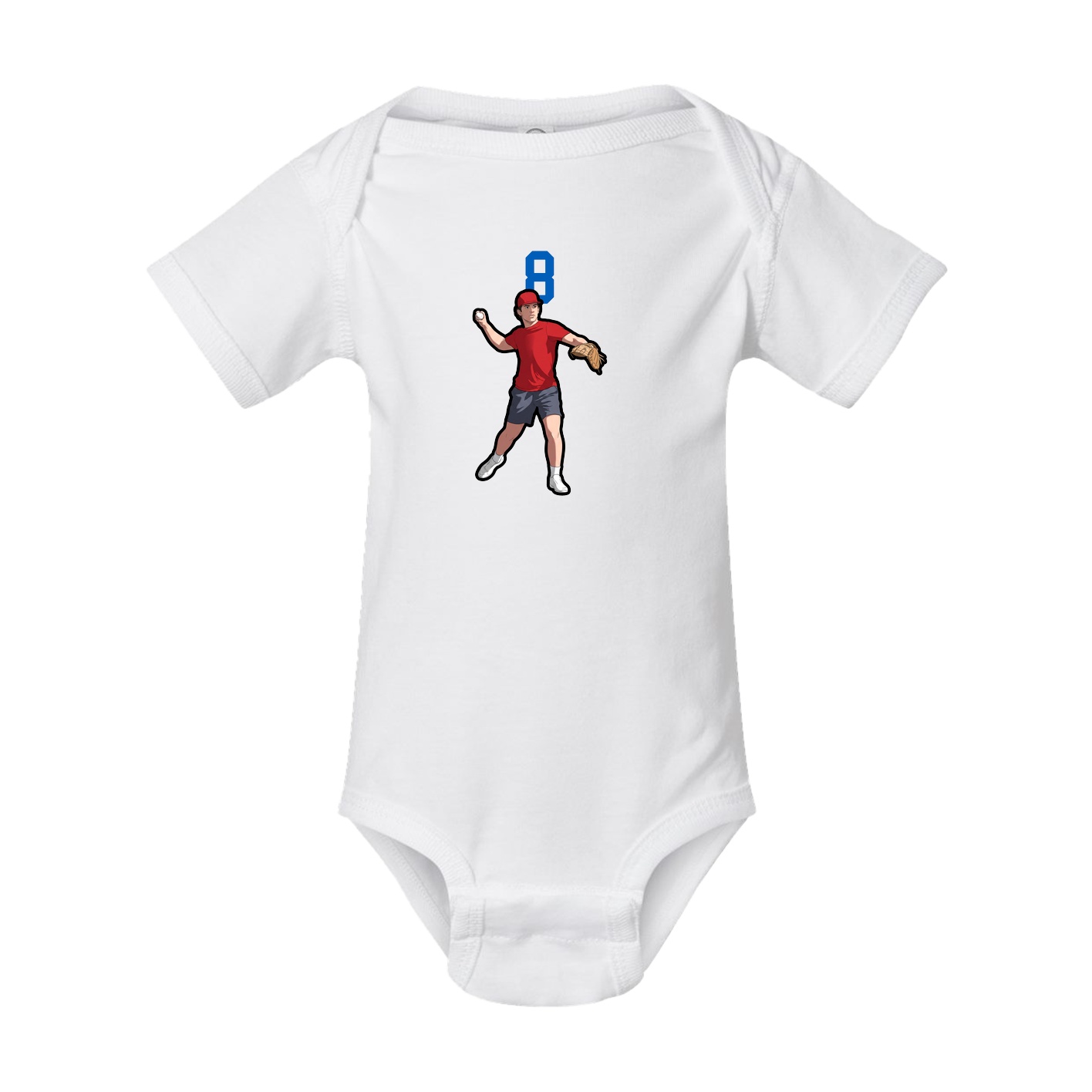 Baby Onesie — Number Top in White