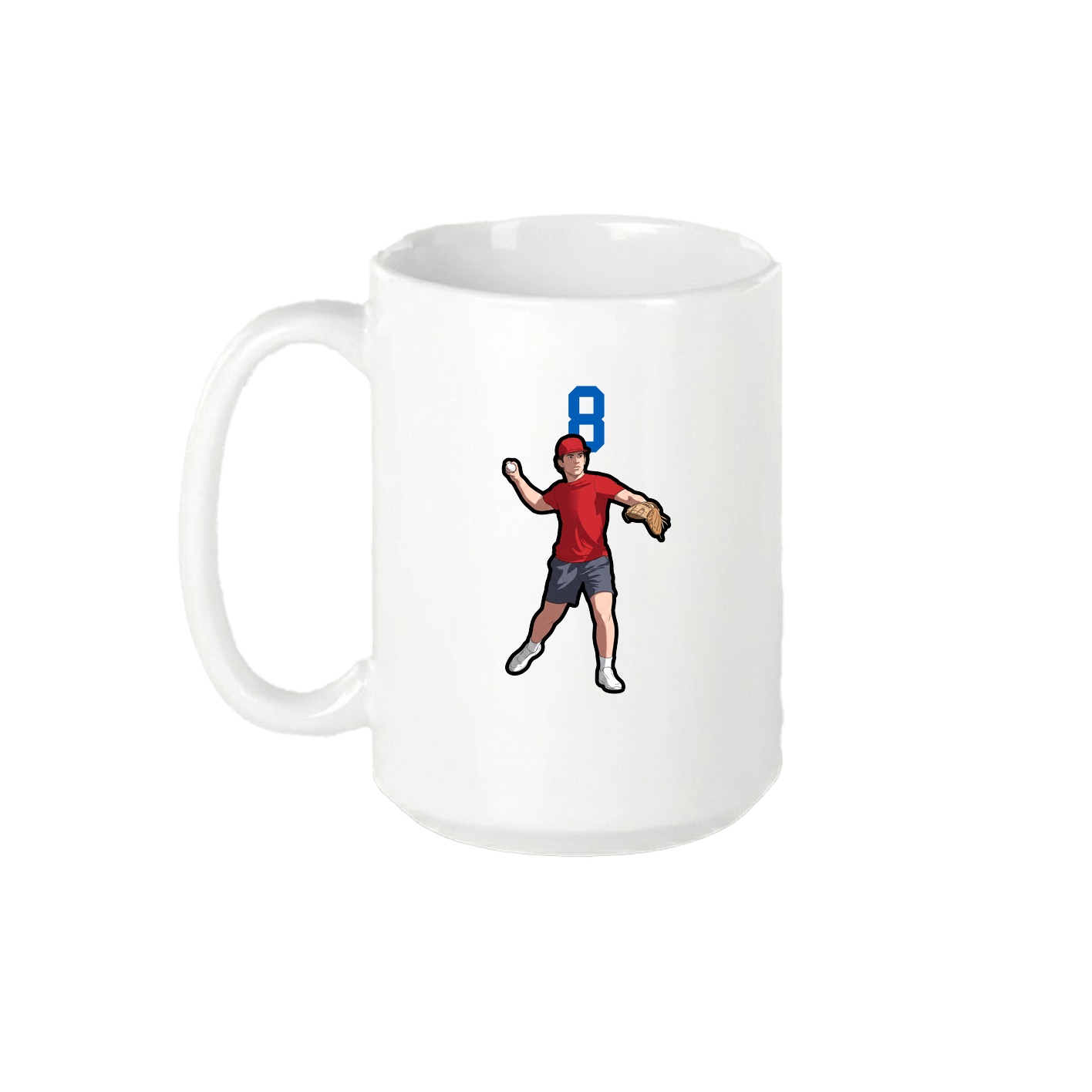 15oz Coffee Mug — Number Top in White