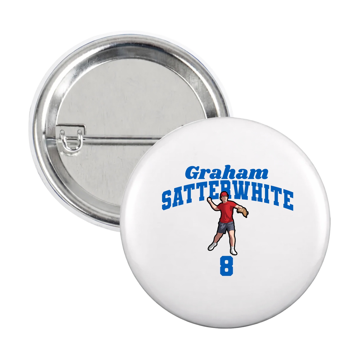 Game Day Button — Signature Arch in White