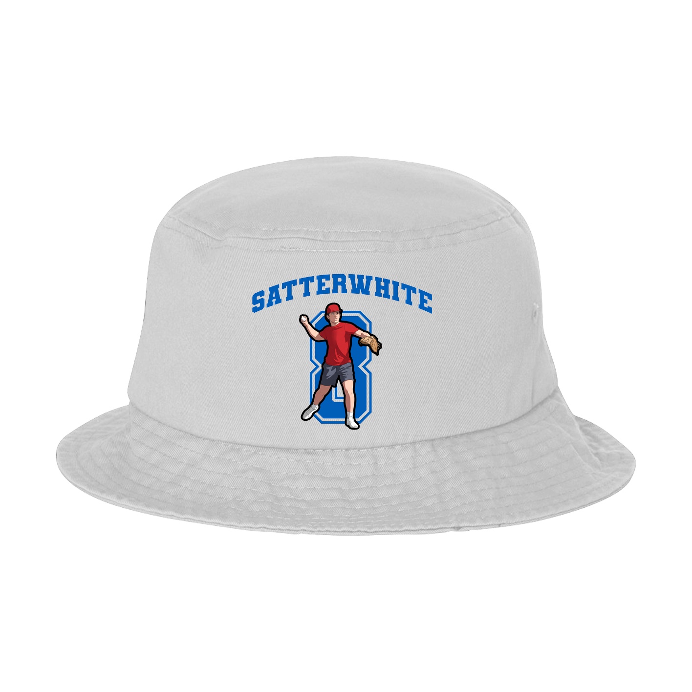 Bucket Cap — Number in White