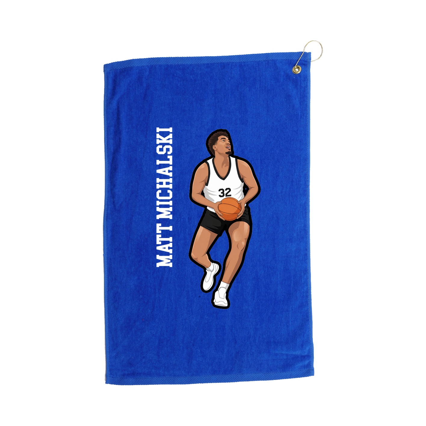 Golf Towel — Name Vertical in Royal