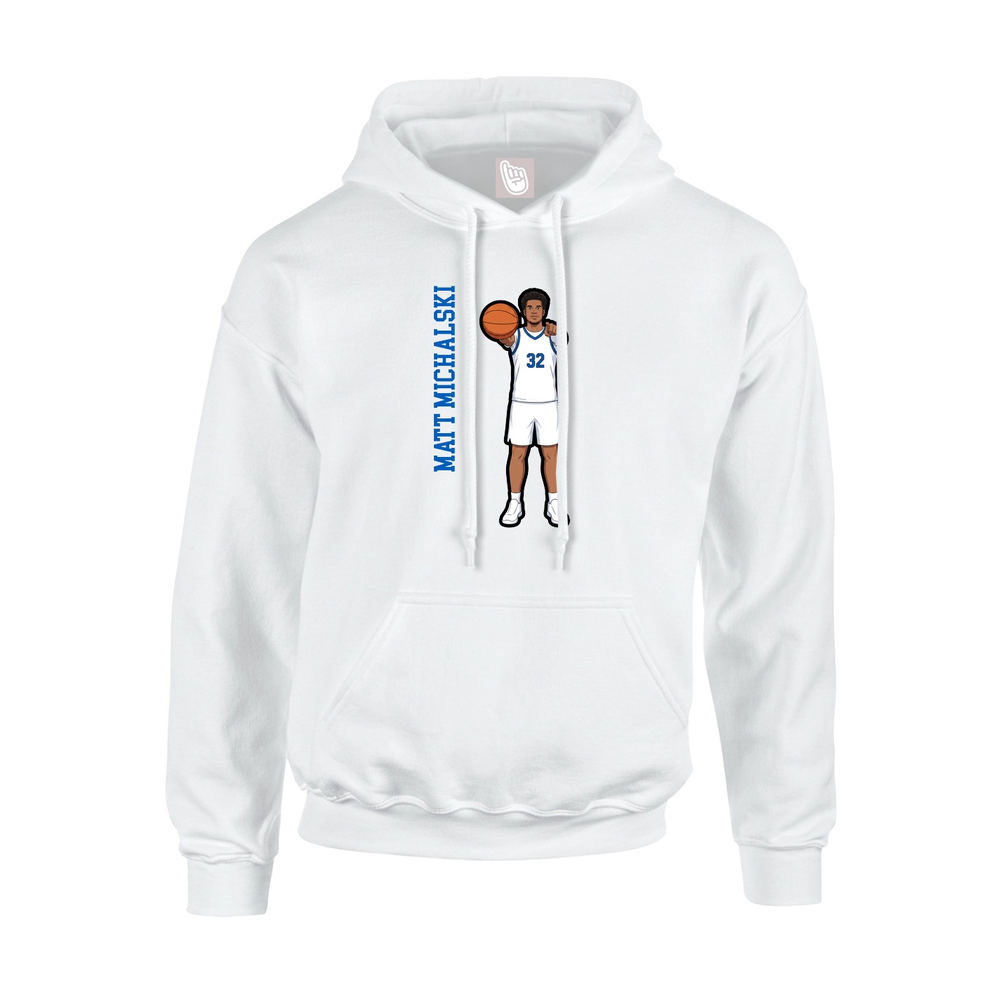 Hoodie — Name Vertical in White