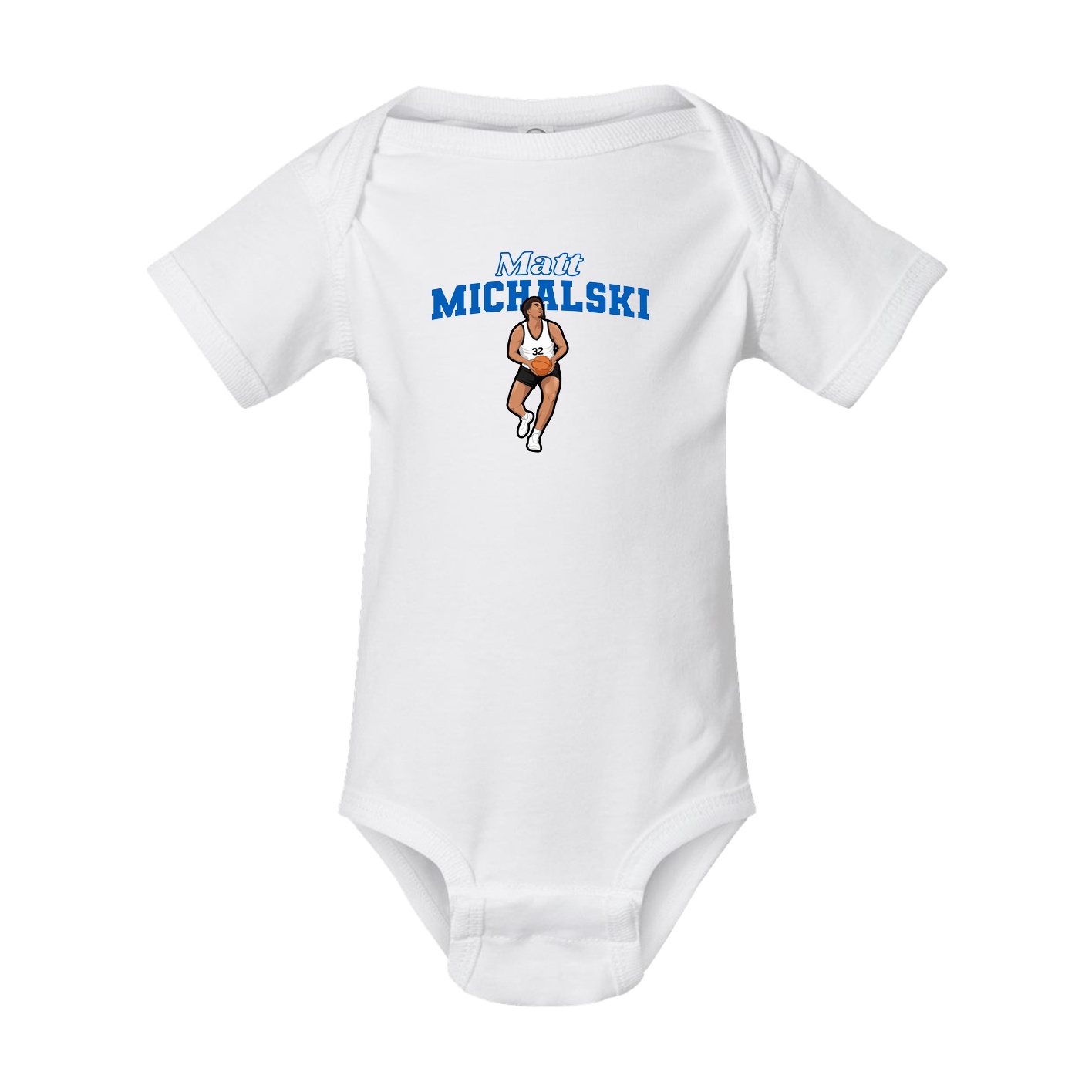 Baby Onesie — Name Arch in White