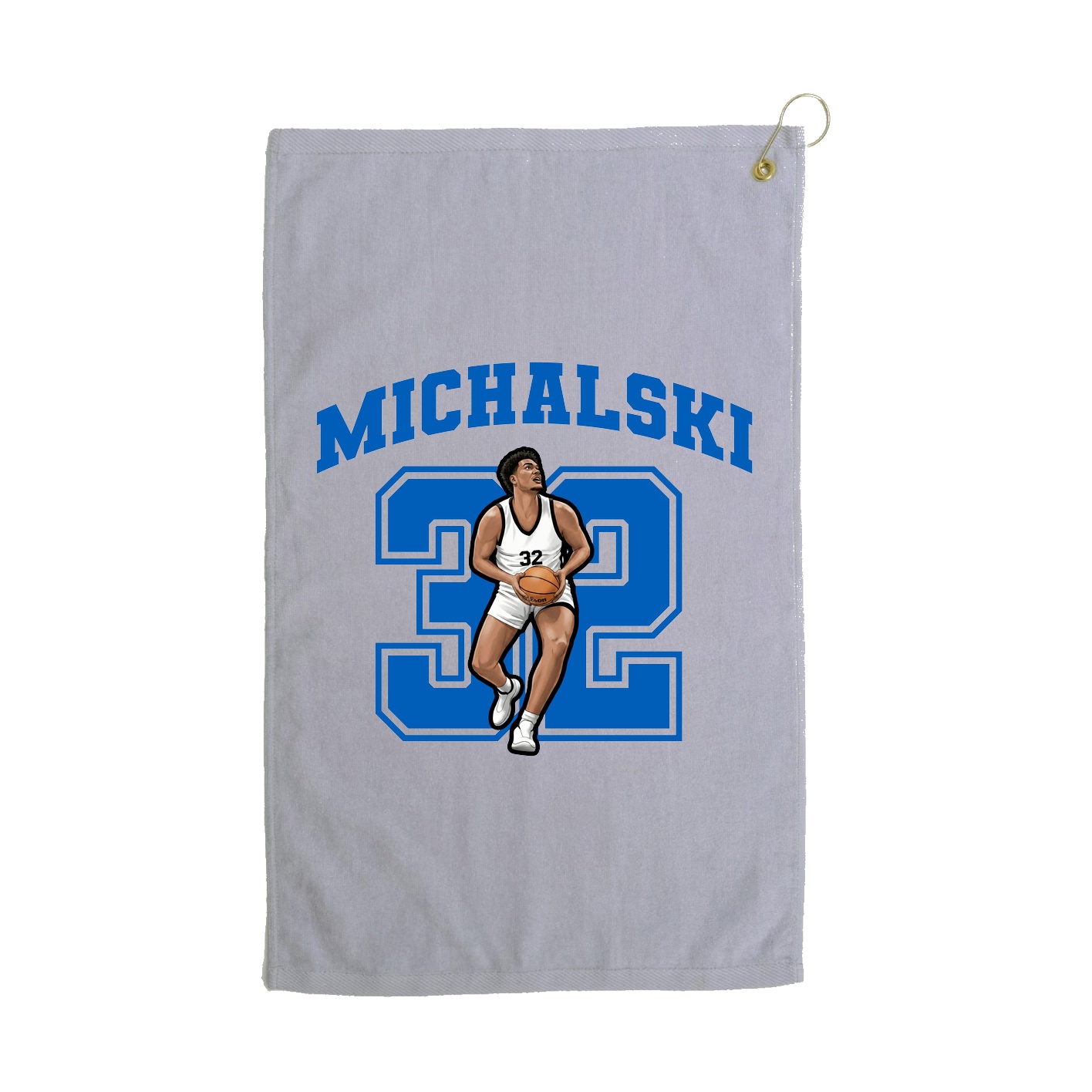 Golf Towel — Number in Grey