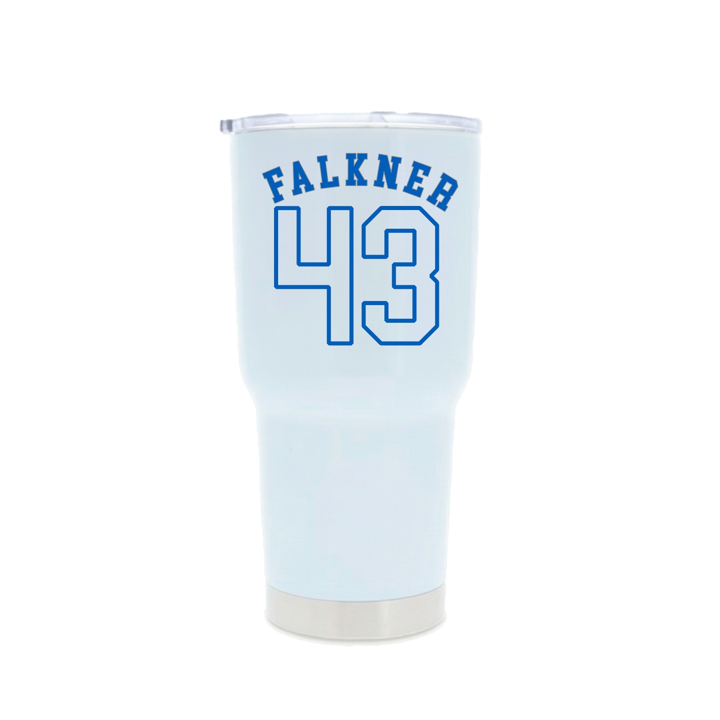 30oz Stainless Steel Tumbler — Shirsey Arch in White