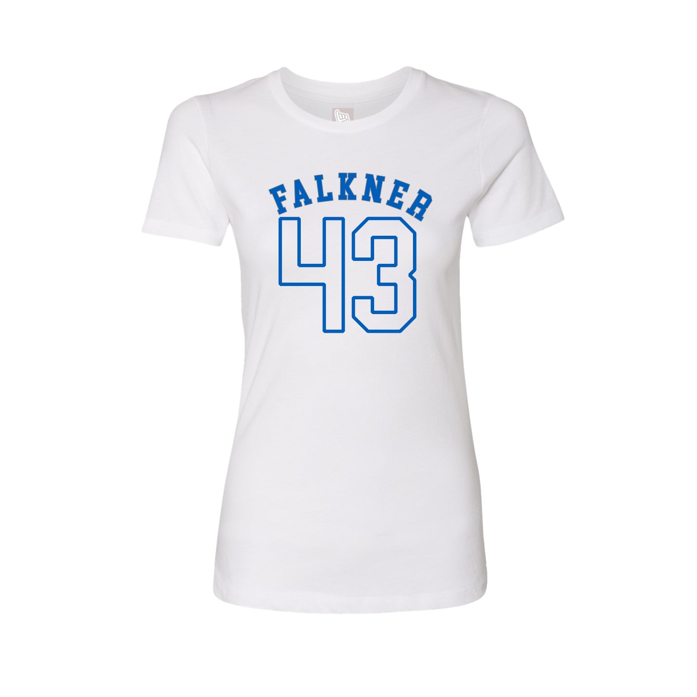 Fitted Women's Tee — Shirsey Arch in White