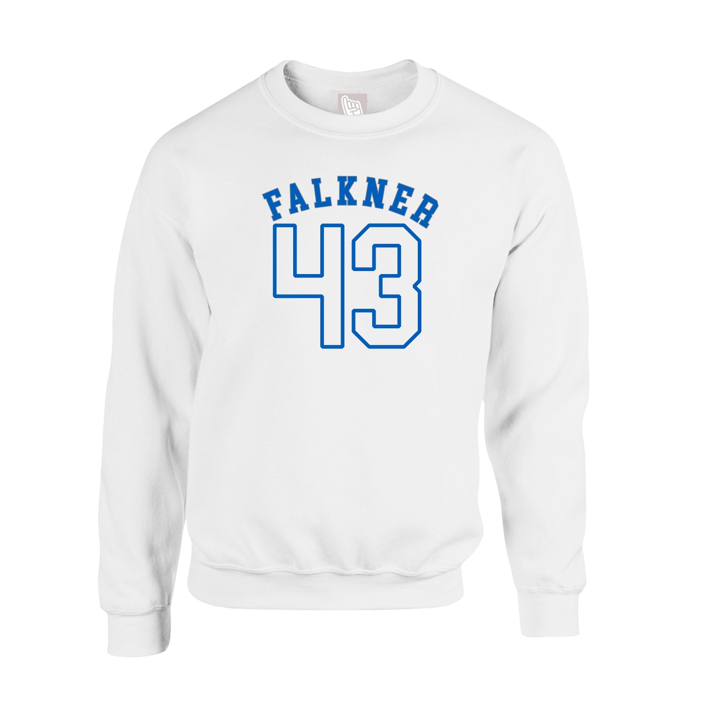 Fleece Crew — Shirsey Arch in White