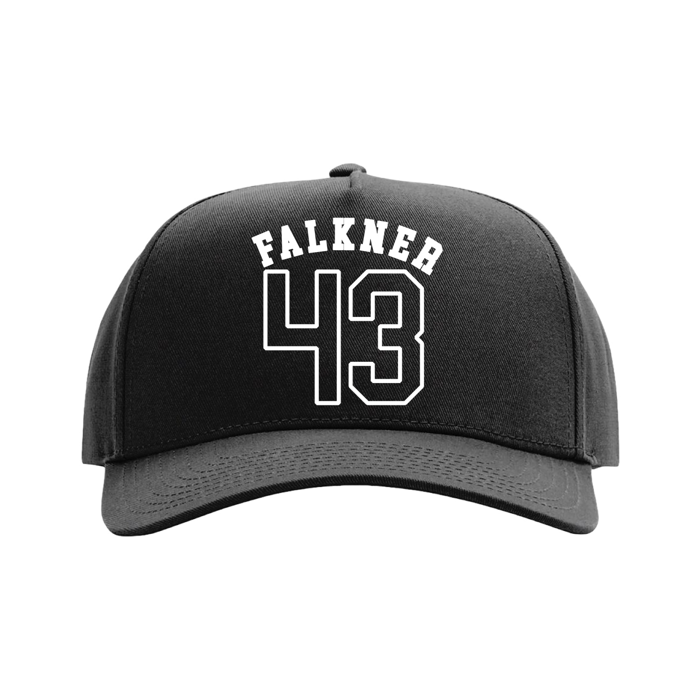 Full Fabric Five-Panel Champ Cap — Shirsey Arch in Black