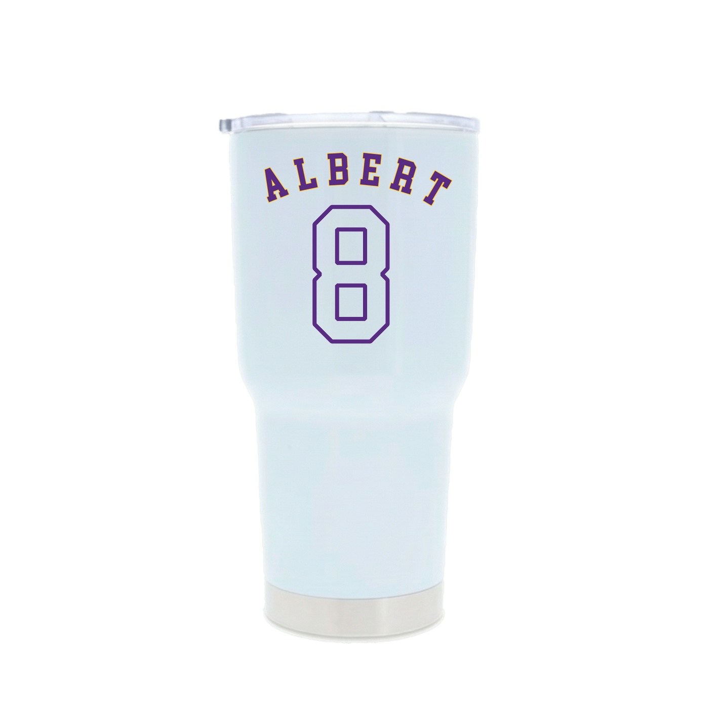 30oz Stainless Steel Tumbler — Shirsey Arch in White