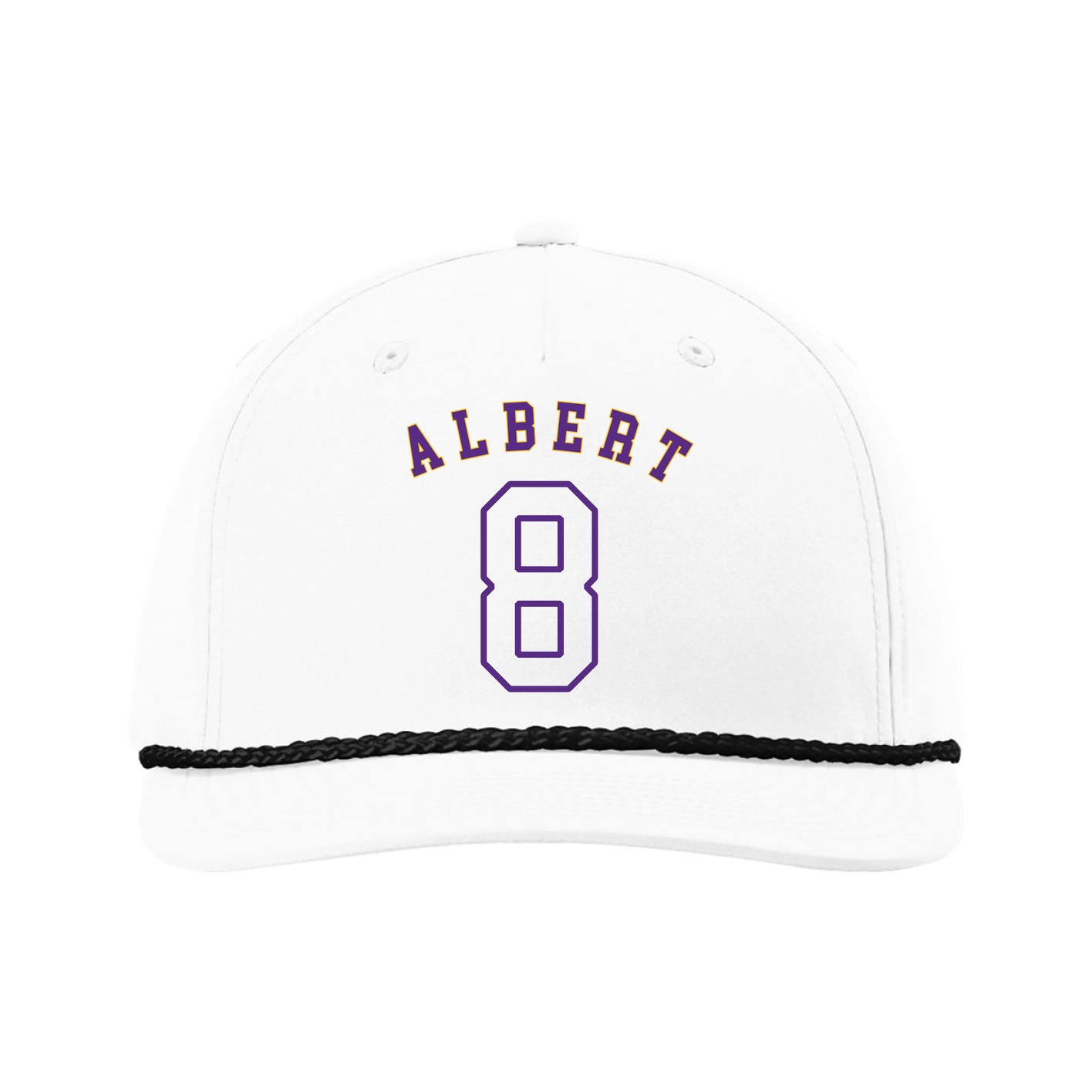 Five-Panel Classic Rope Cap — Shirsey Arch in White
