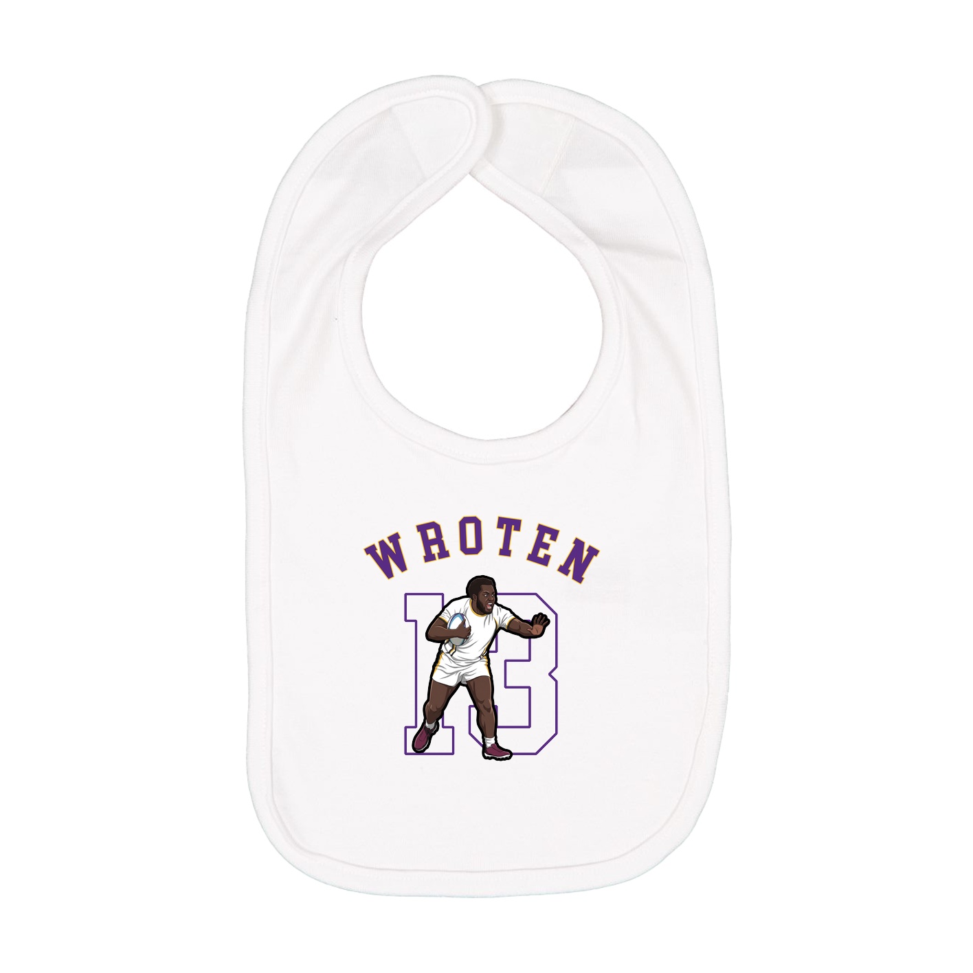 Infant Bib — Shirsey Arch in White