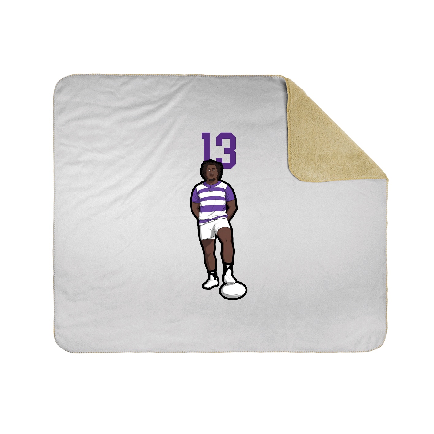Throw Blanket — Number Top in White
