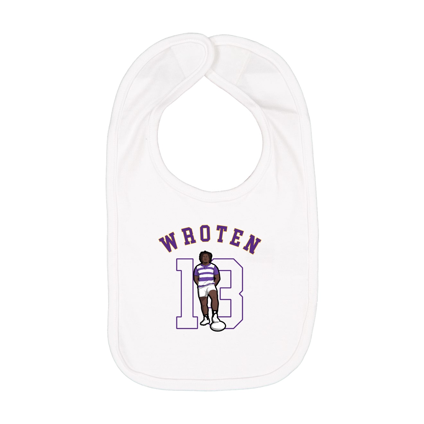 Infant Bib — Shirsey Arch in White