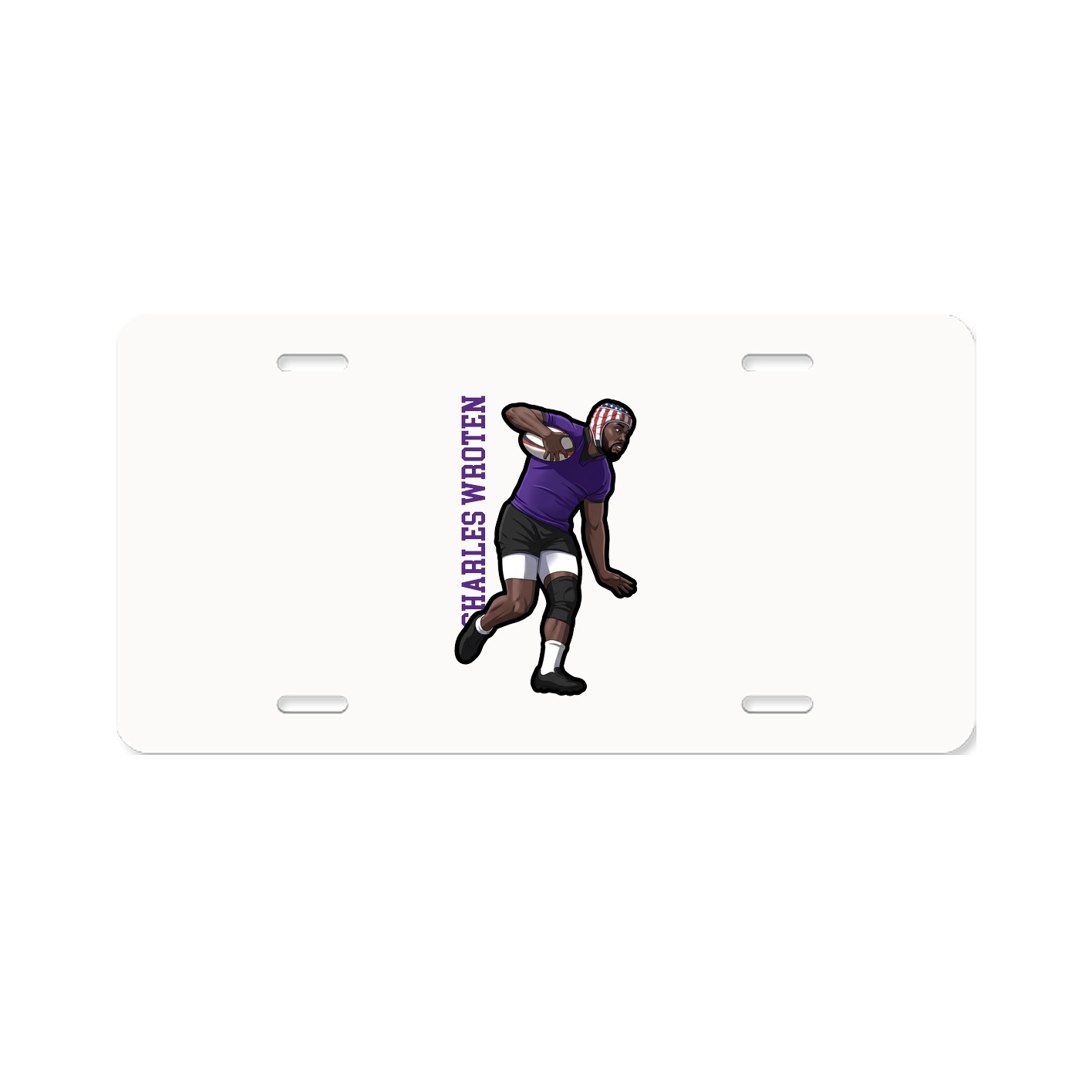 License Plate — Name Vertical in Classic
