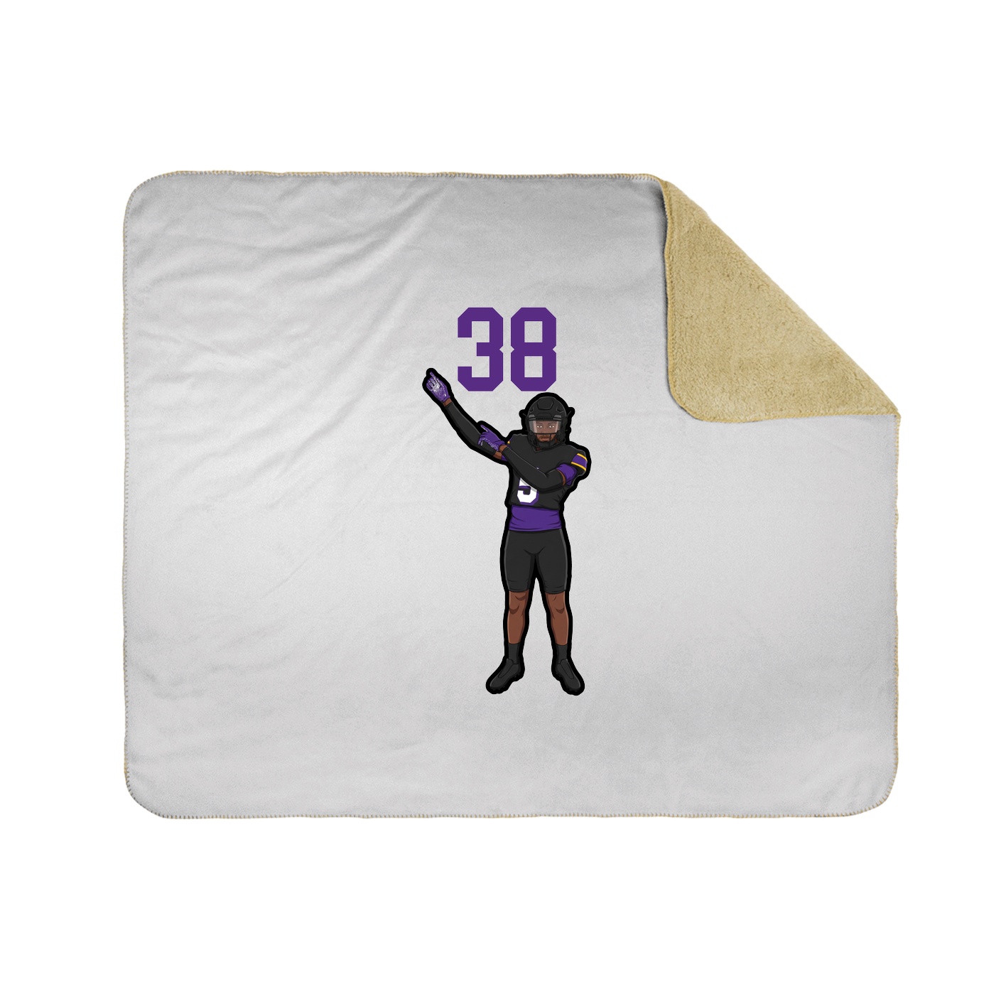Throw Blanket — Number Top in White