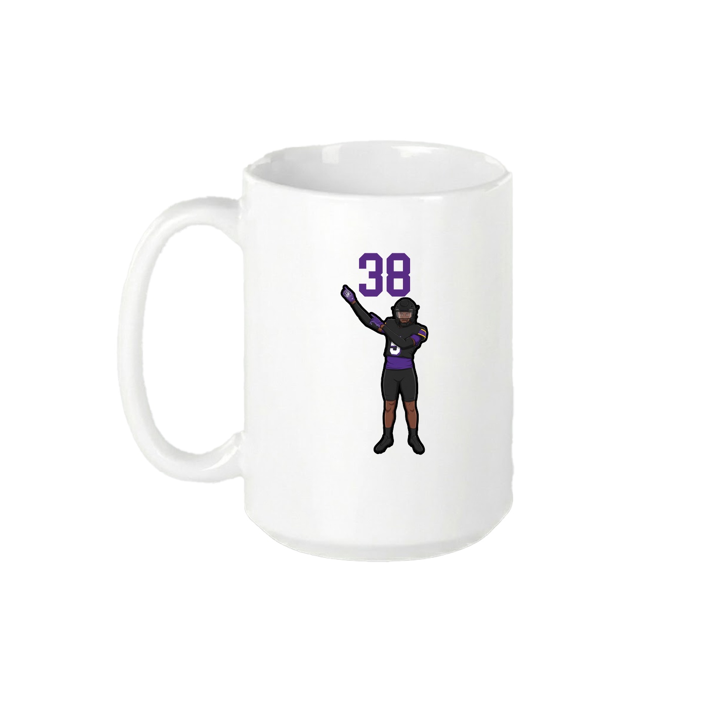 15oz Coffee Mug — Number Top in White