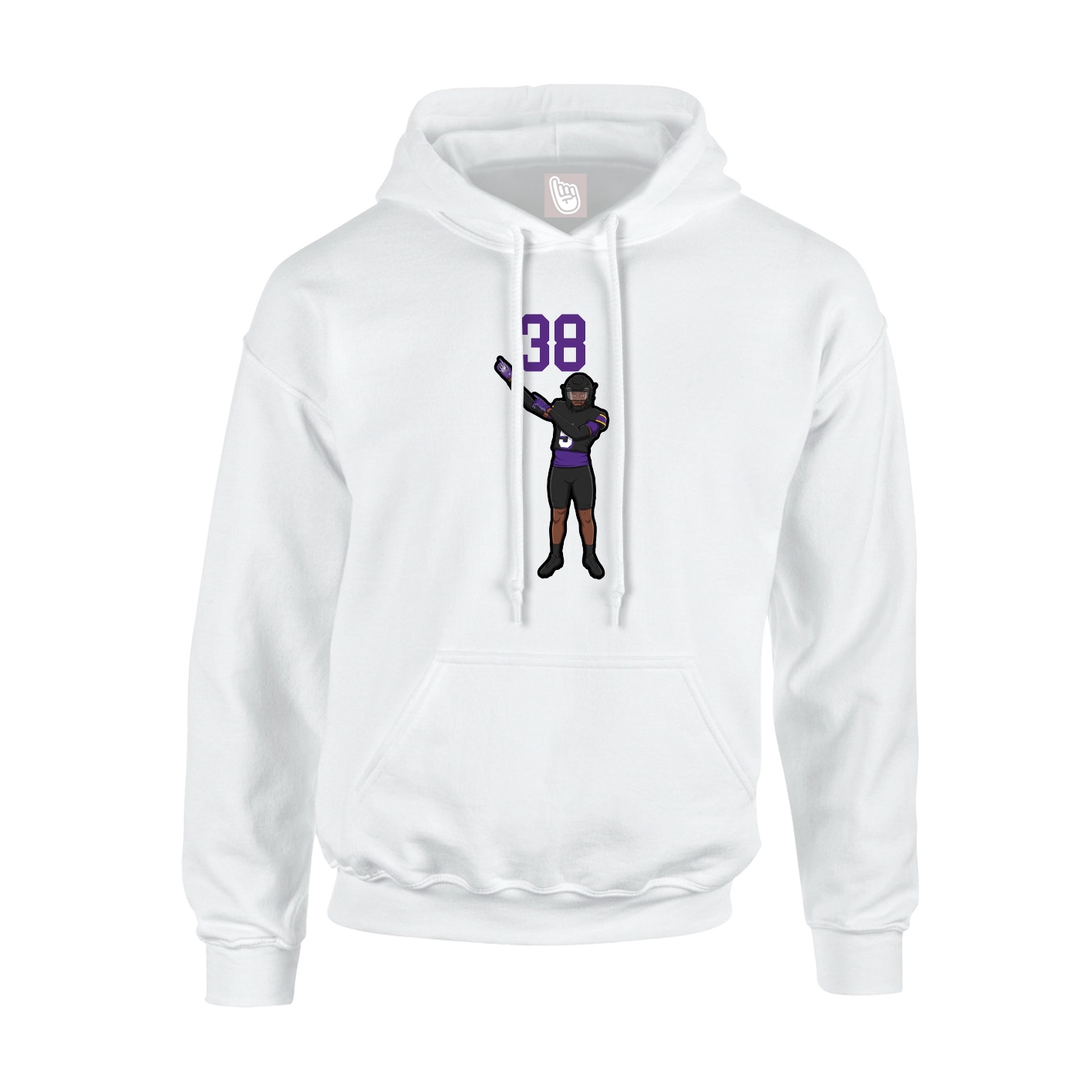 Hoodie — Number Top in White