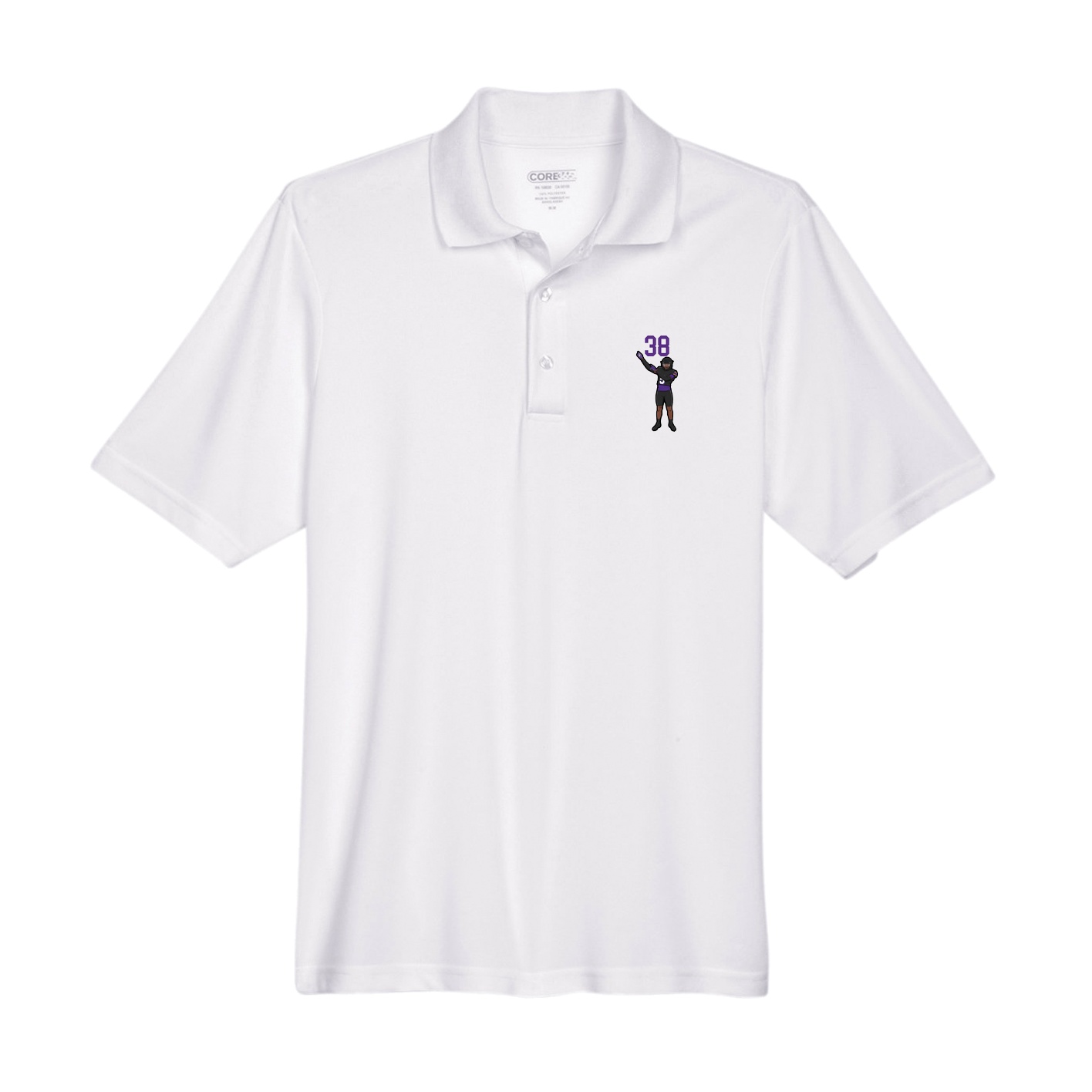 Performance Polo — Number Top in White