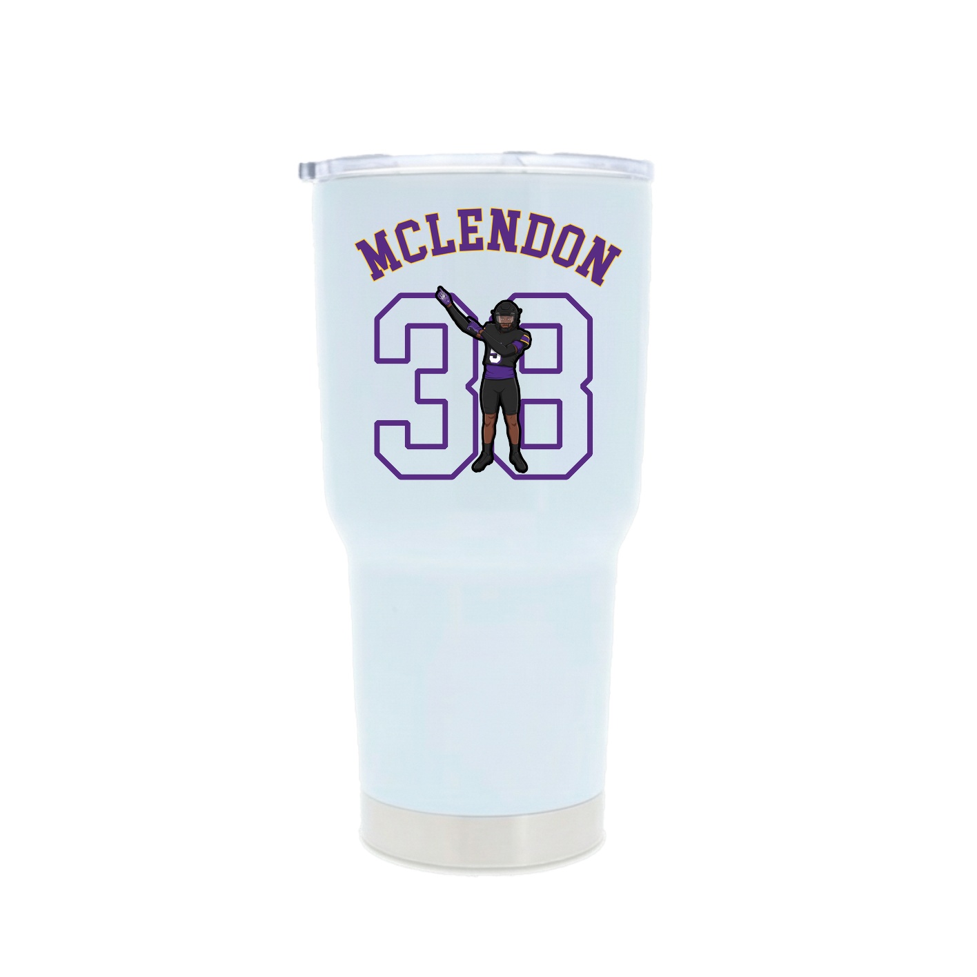 30oz Stainless Steel Tumbler — Shirsey Arch in White