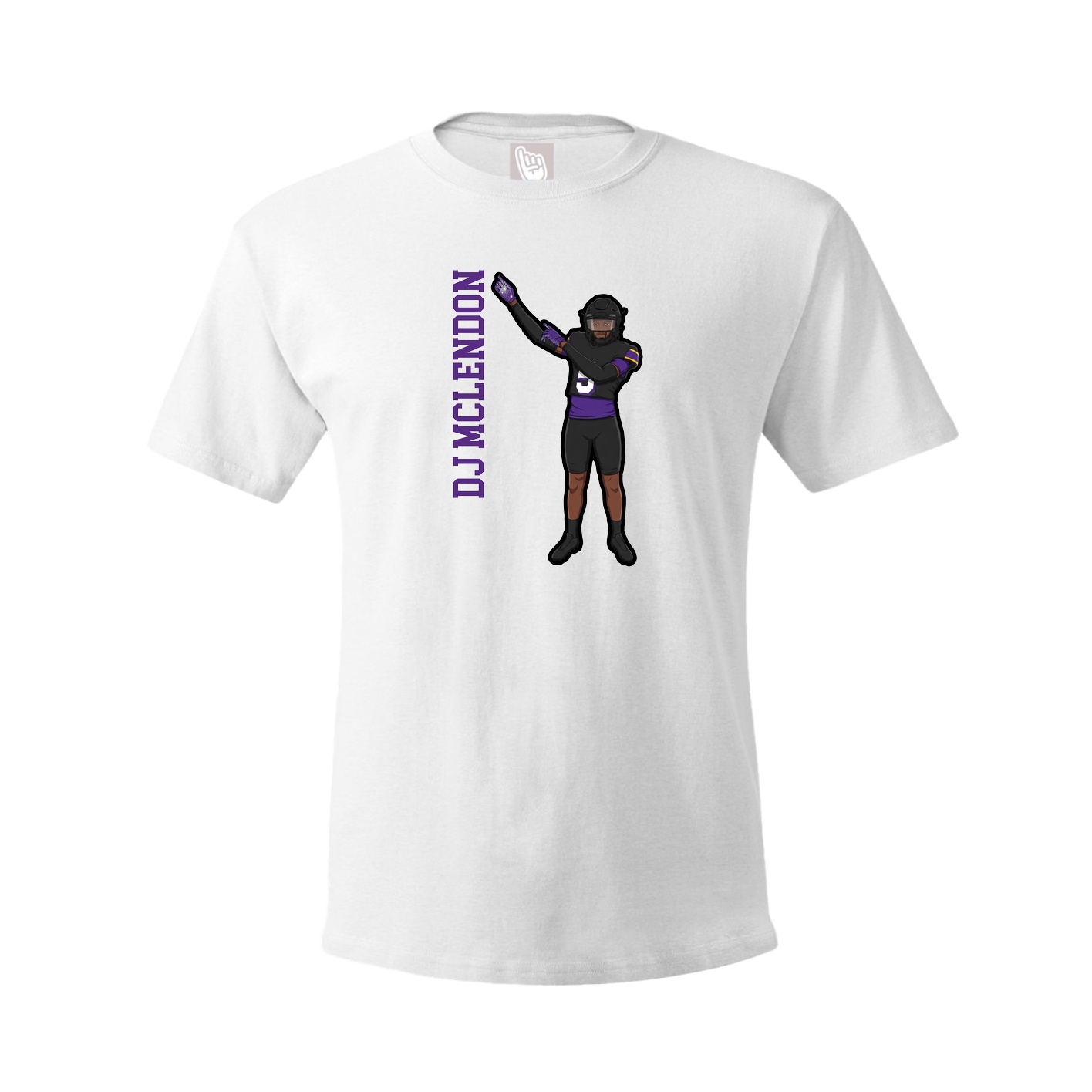 Tee — Name Vertical in White