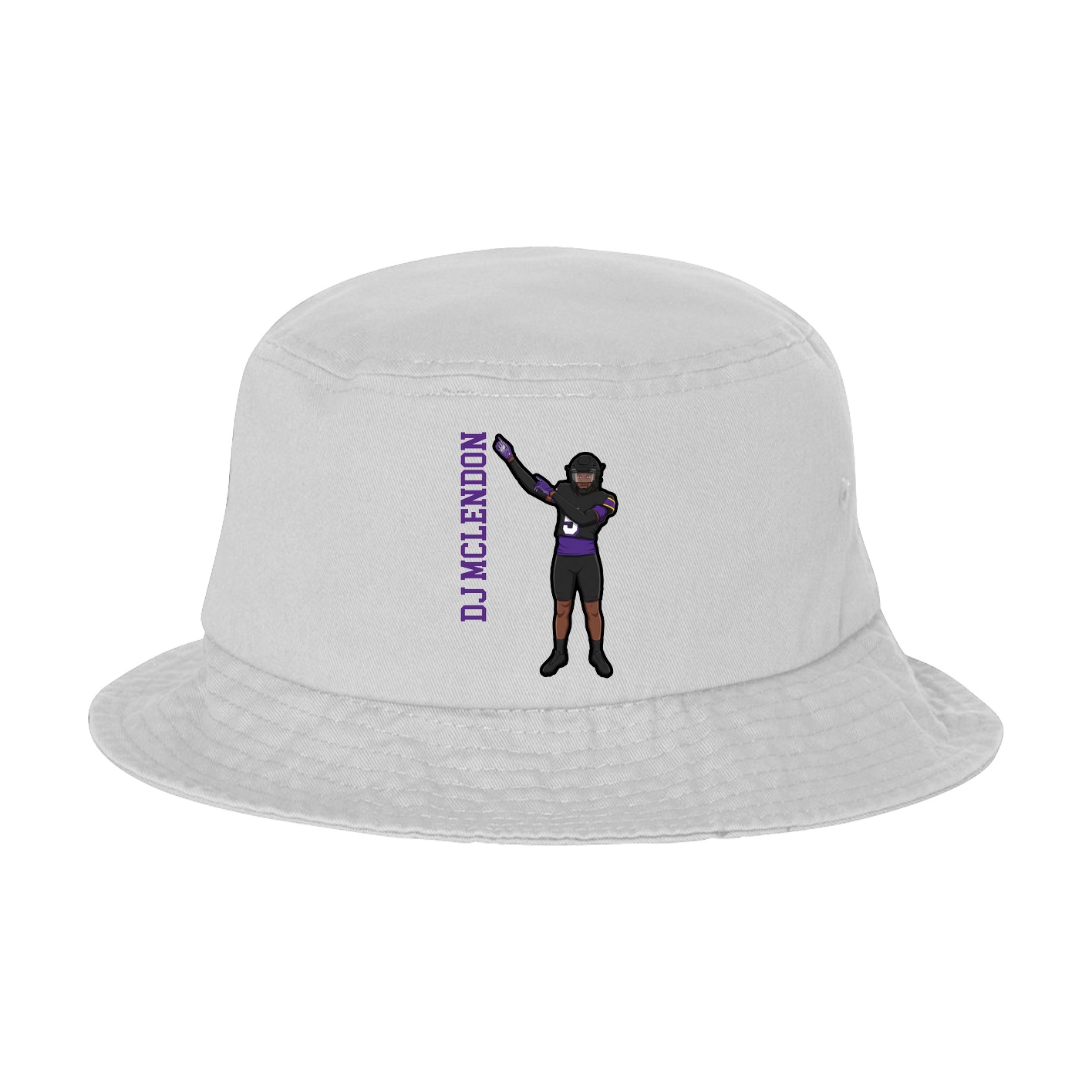 Bucket Cap — Name Vertical in White
