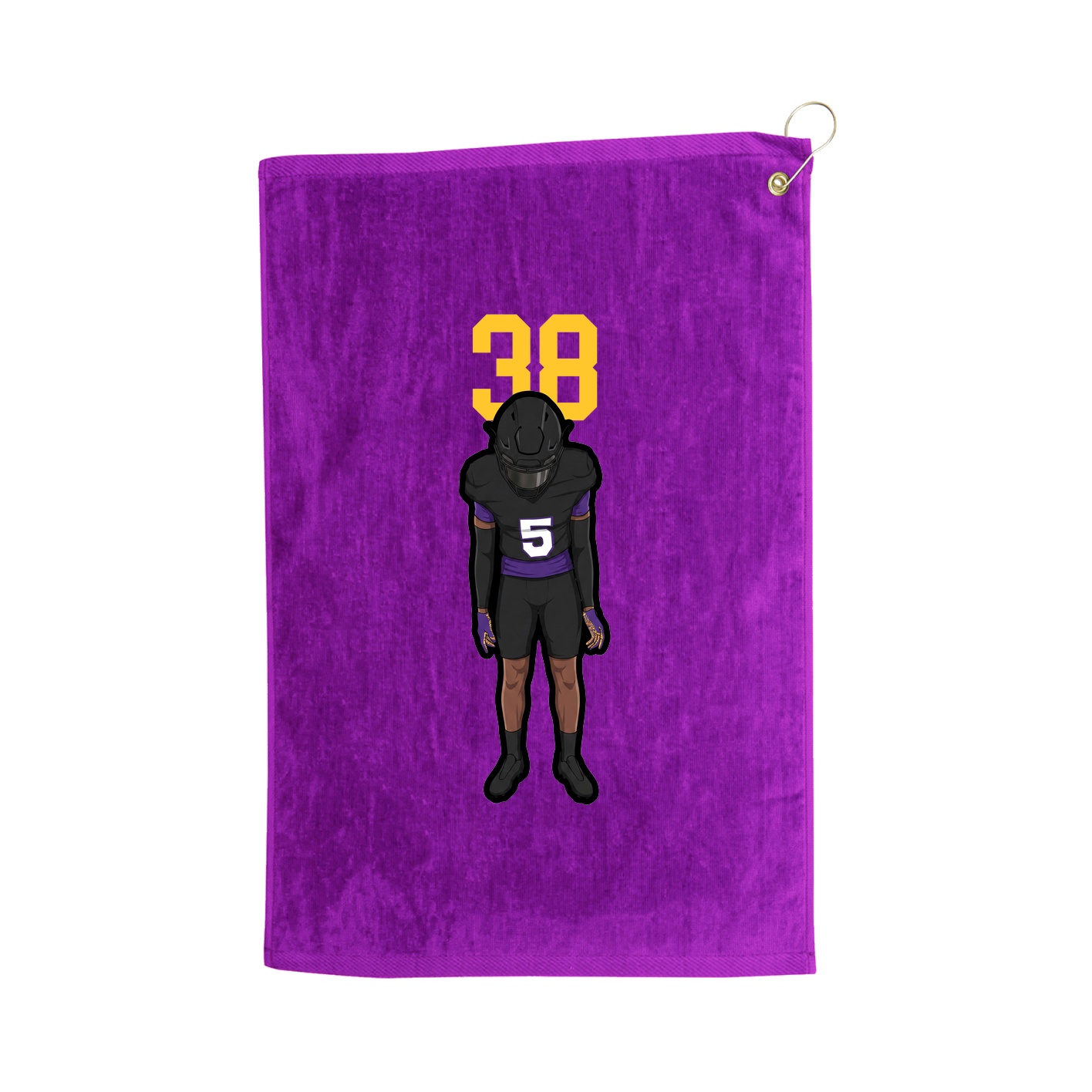 Golf Towel — Number Top in Purple