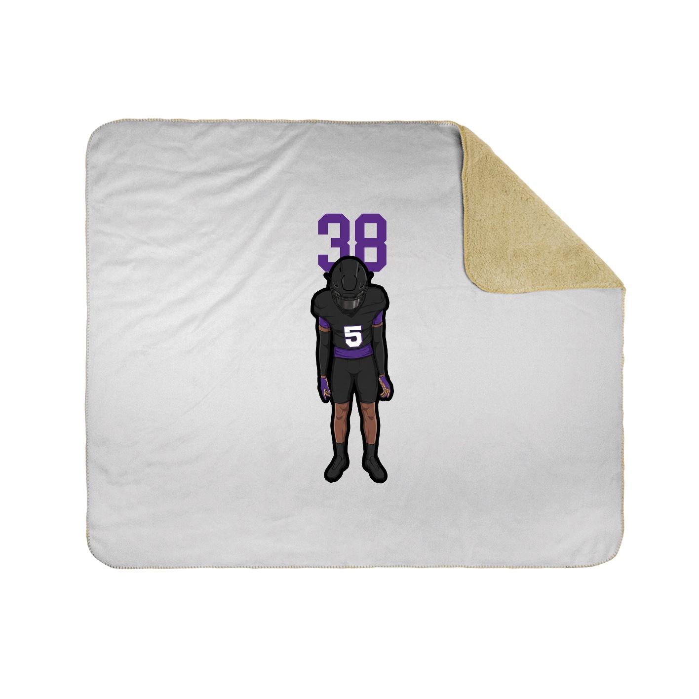 Throw Blanket — Number Top in White