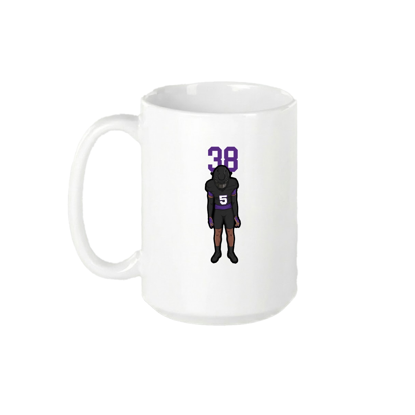 15oz Coffee Mug — Number Top in White